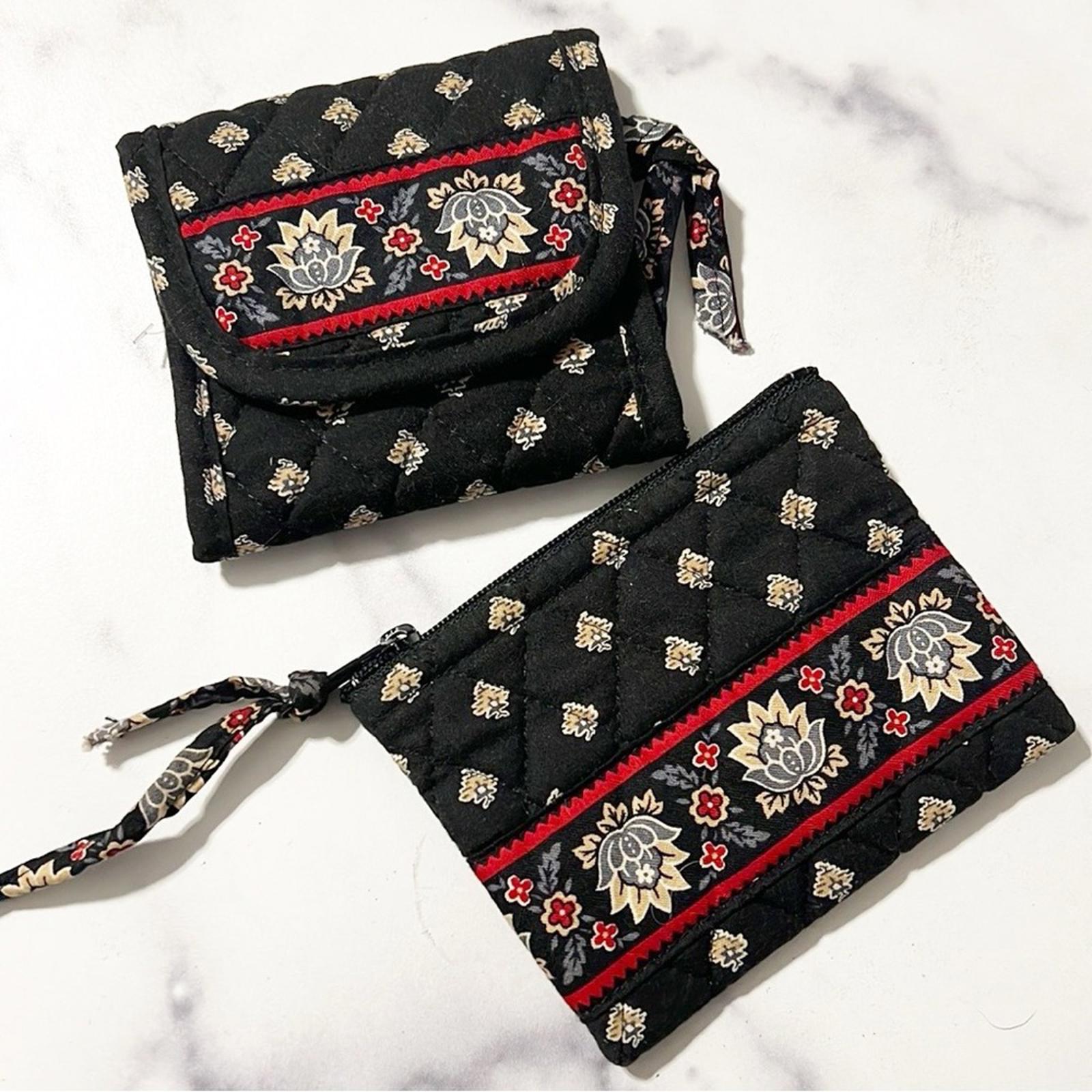 Vera Bradley 2-Piece Wallet, Black & Red