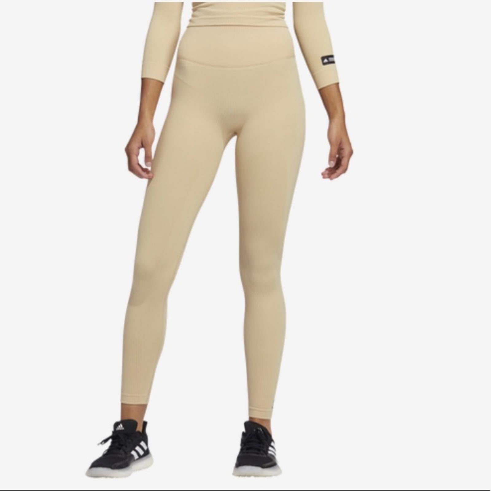 Adidas Formotion Training Sculpt Seamlessly Hazy Beige Tights, Plus Size 3X NWT