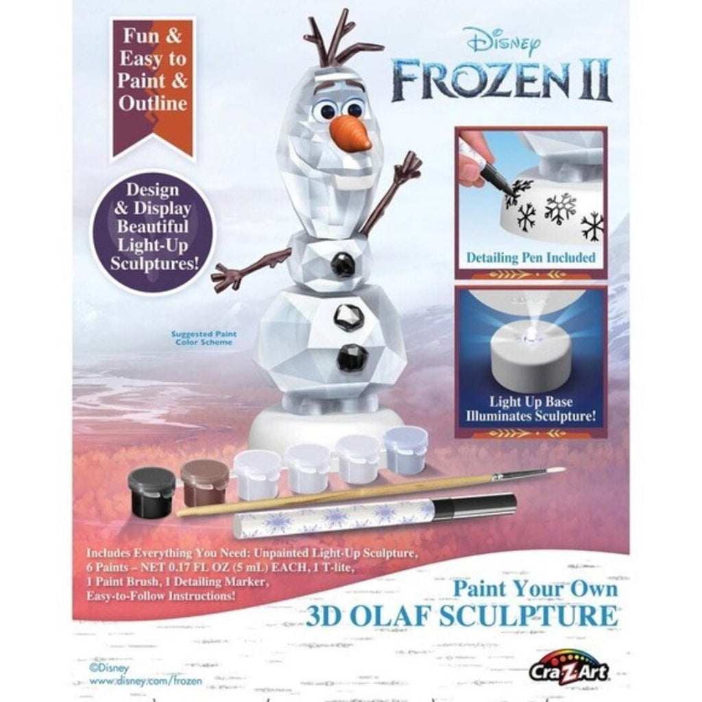 Disney Frozen II Paint Your Own 3D Olaf Sculpture NEW