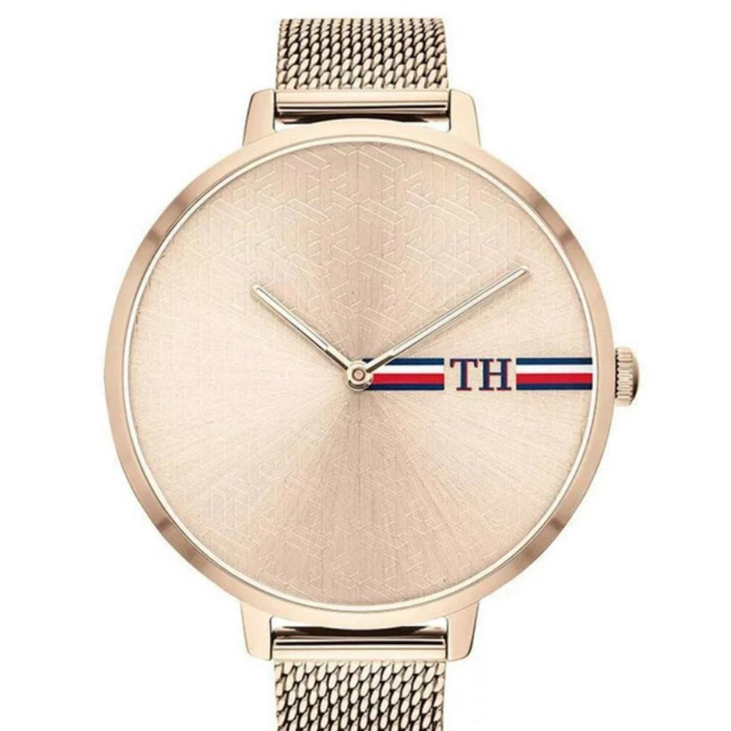 Tommy Hilfiger Alexa Carnation Rose Gold-Tone Mesh Ladies Watch #1782158 NWT