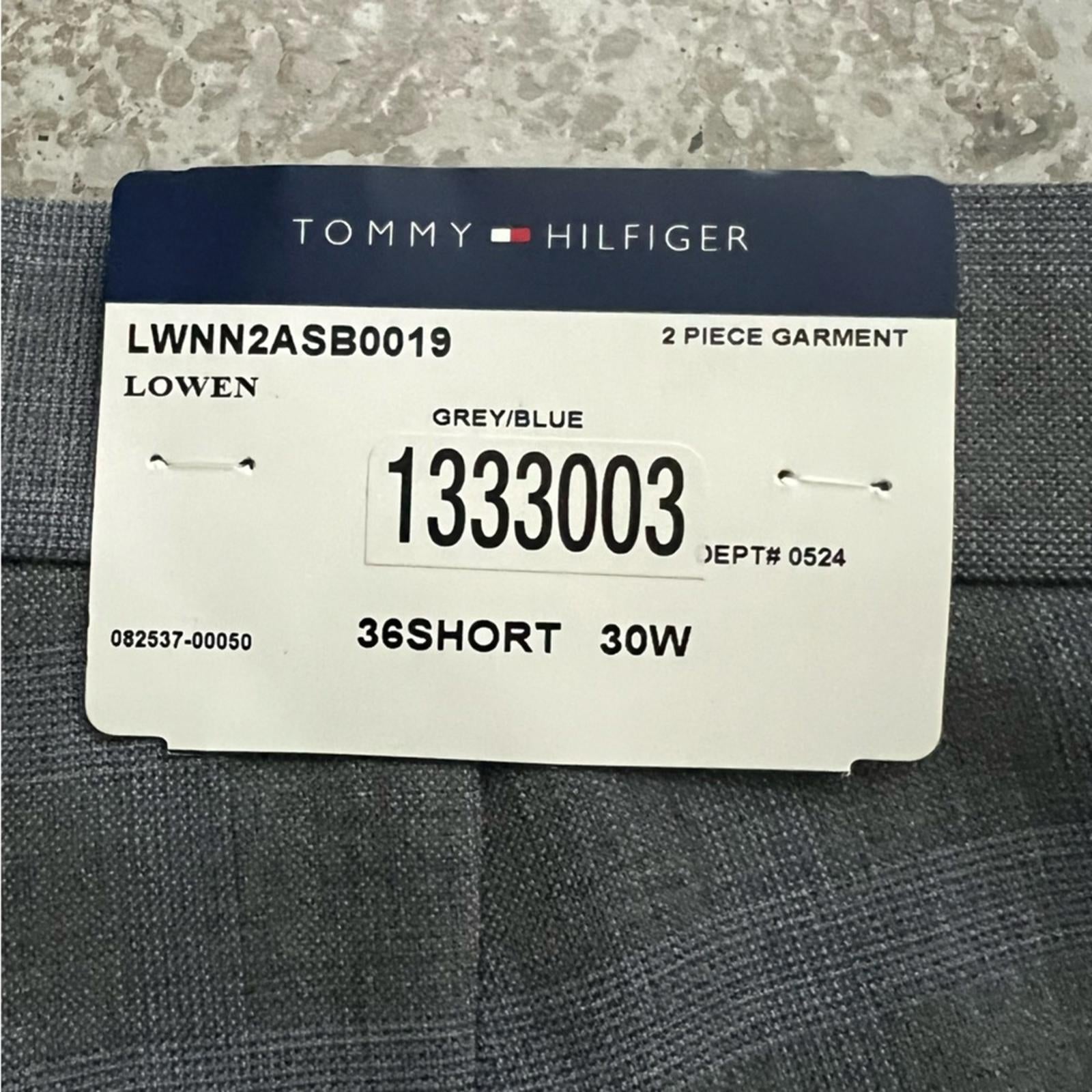 Tommy Hilfiger Modern-Fit Stretch Performance Pants, Grey/Blue Size 30W NWT