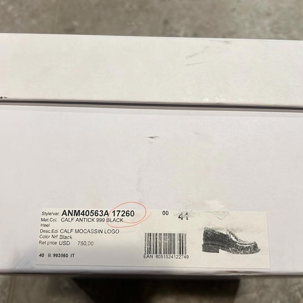 JW Anderson Anchor Logo Loafers in Black Leather Size 41 New in Box w/DustBag