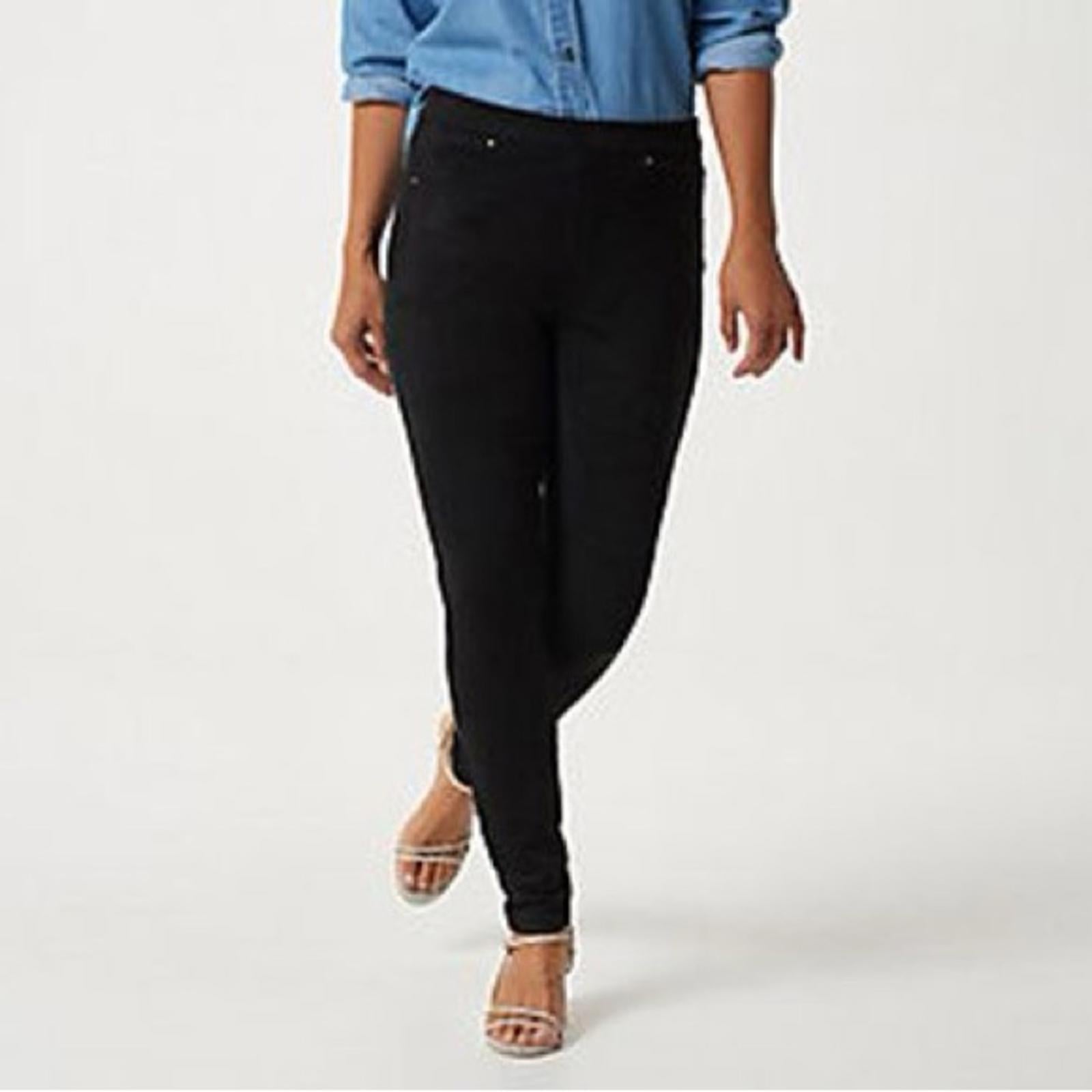New Susan Graver Plus Size Pull-On Pants in Black, Petite 4X New in Packaging