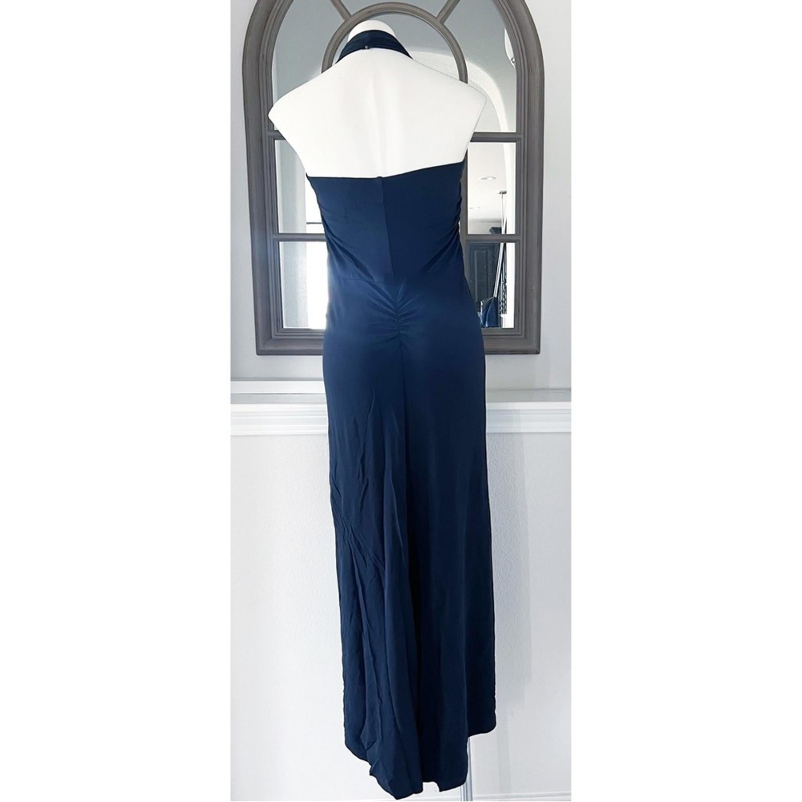 Veronica Beard Halter Neck Long Dress in Navy, Evening Gown Size XL EXCELLENT!