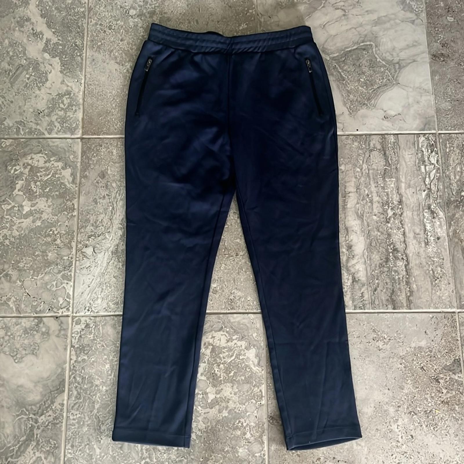 Michael Kors Mixed Media Track Pants in Midnight Blue, NWT, Size L