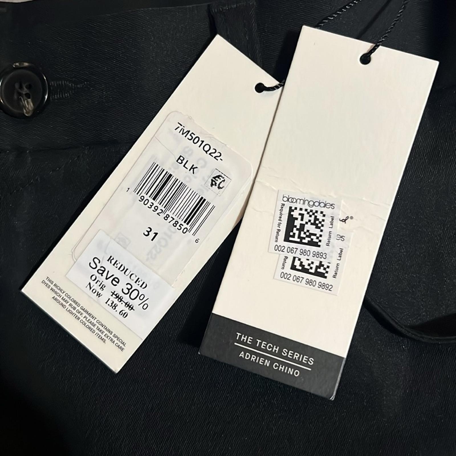7 For All Mankind Ace Water Resistant Slim Fit Tech Pants in Black, Size 31 NWT