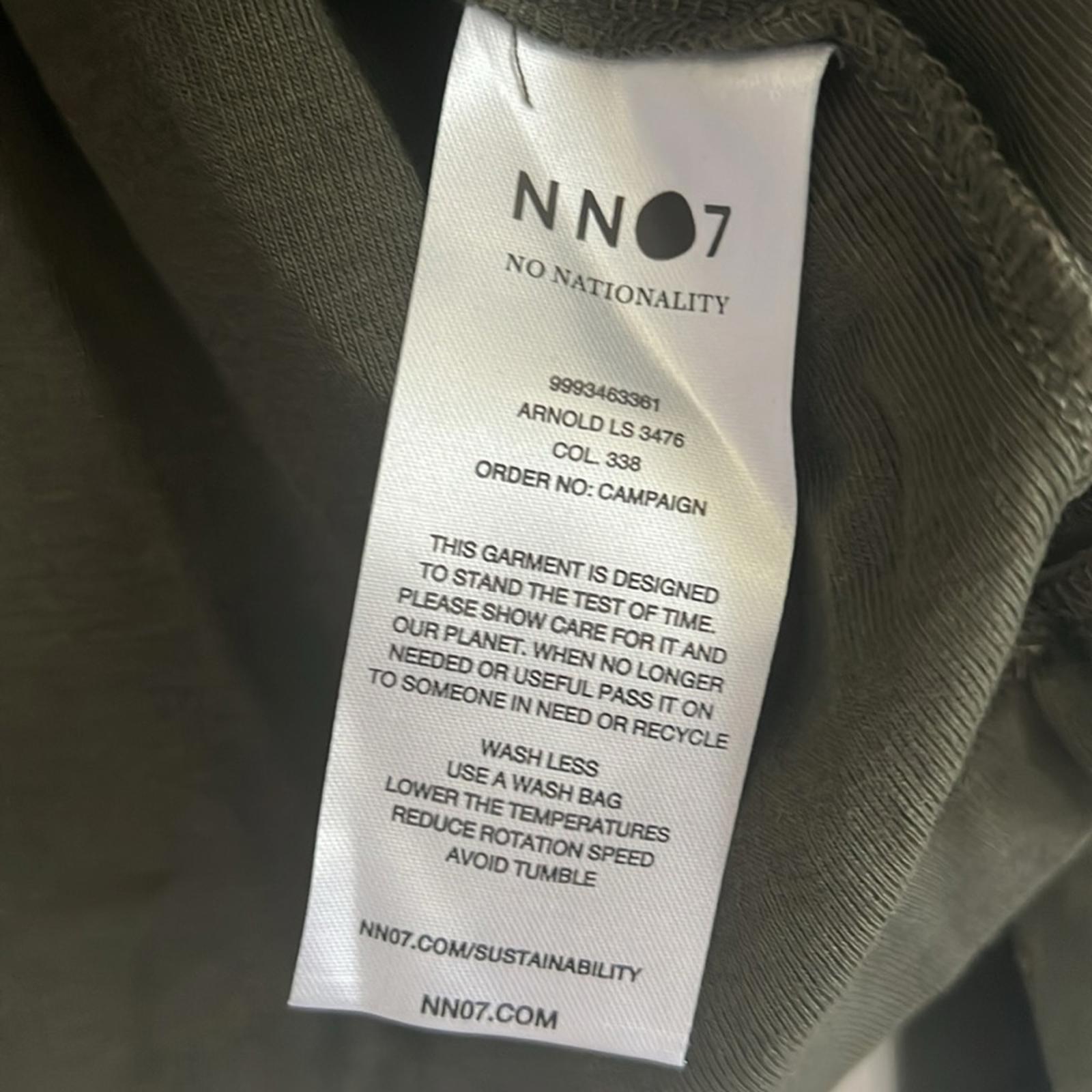 NNO7 No Nationality Long Sleeve Tee, Dark Army Size M New with Tag $120