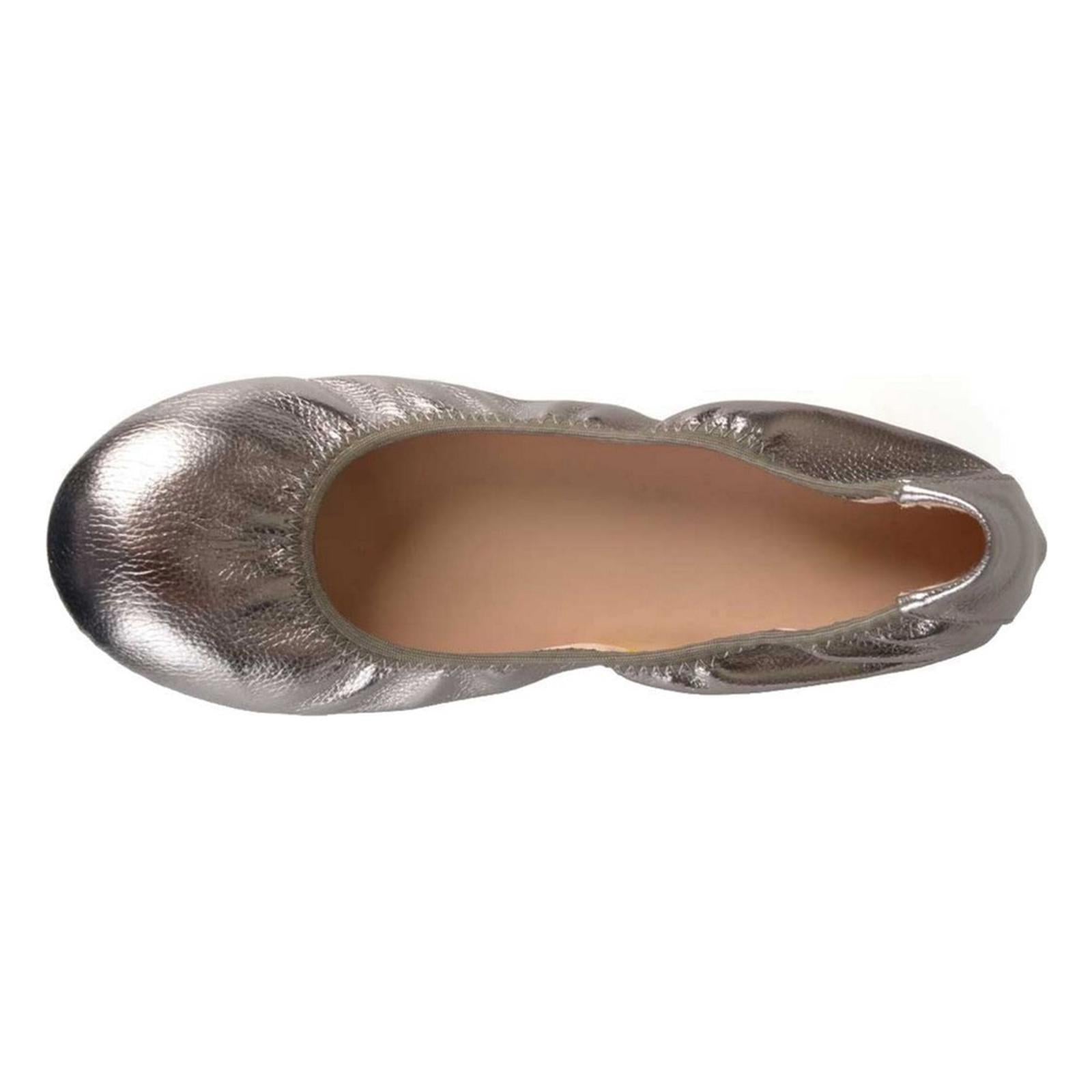 Journee Collection Lindy2 Ballet Flat Pewter Faux Leather Size 7.5 M, New in Box