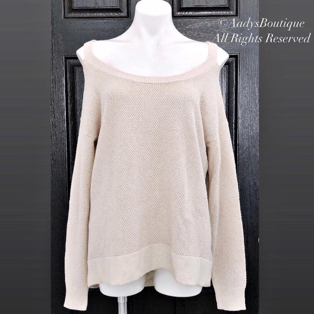Michael Kors Waffle Knit Sweater, Knit Cut-Out Pullover Size L