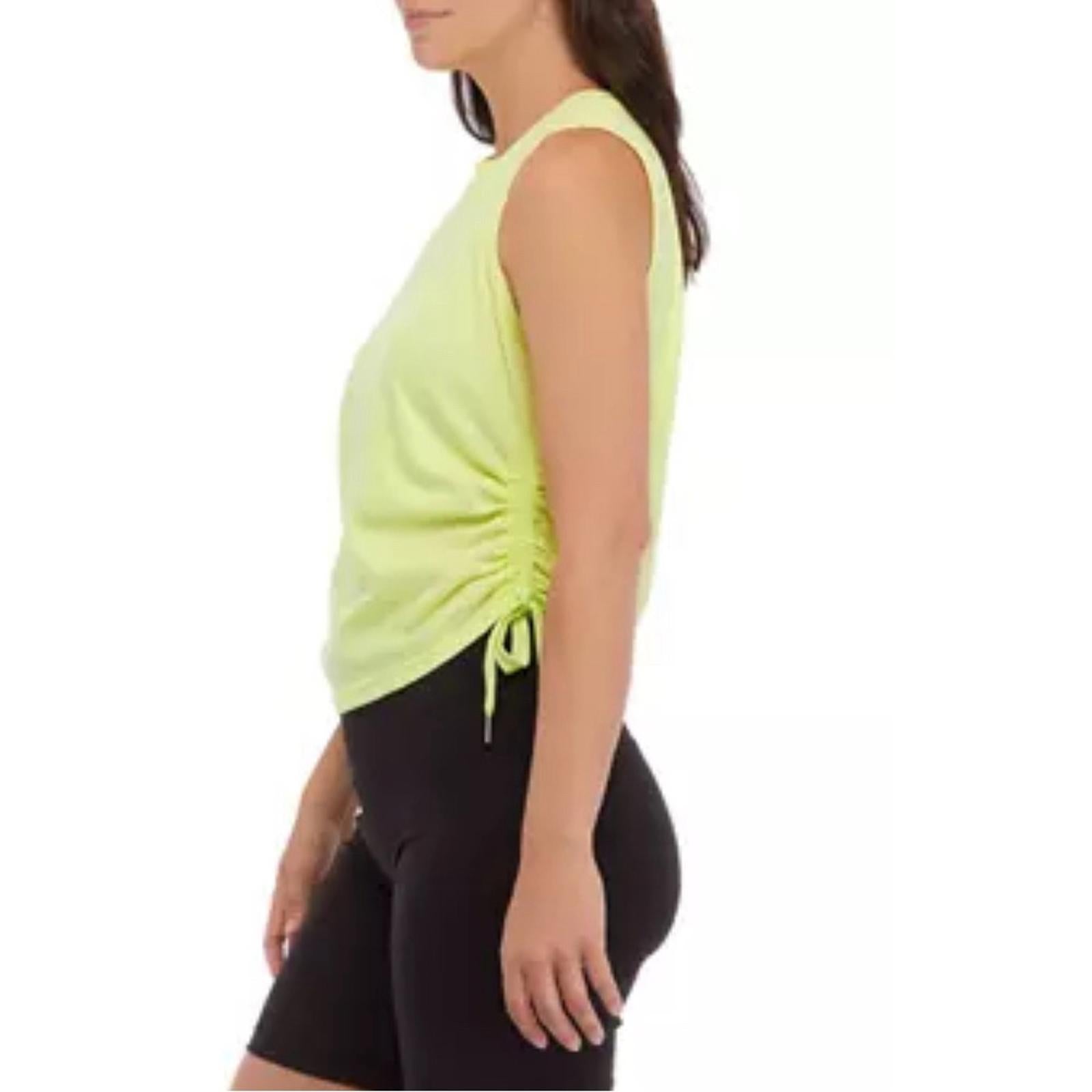 Calvin Klein Ruched Side Tie Tank Top Green, Size S New w/Tag