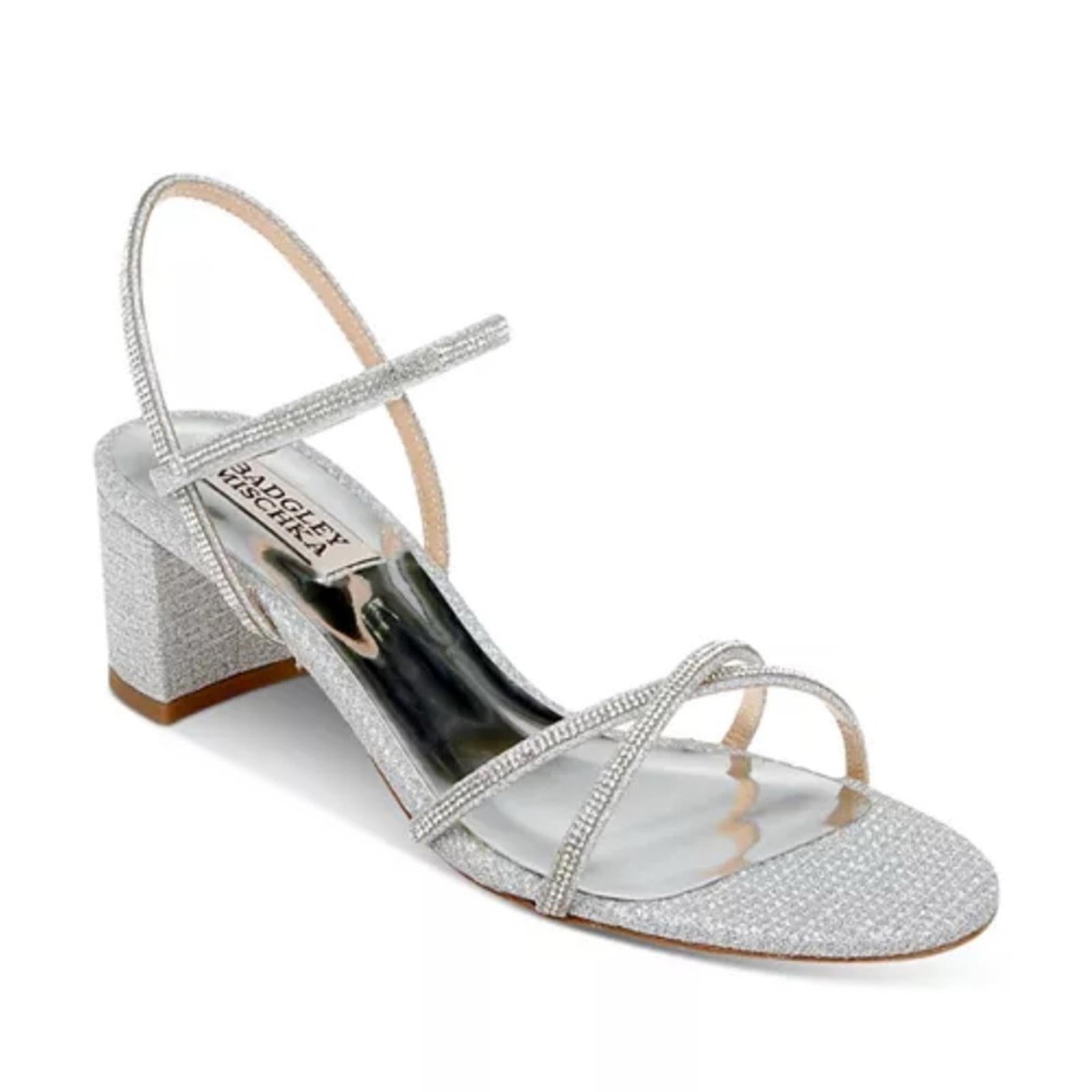 Badgley Mischka Ultima Strappy Block Heel Sandals, Size 11 New in Box w/Dust Bag