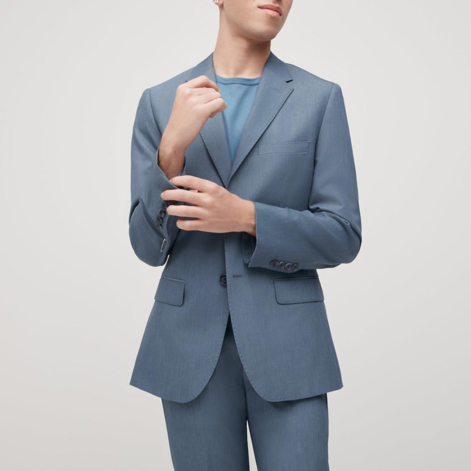 Suit Shop Men's Light Blue Slim Jacket Size 36 Short, New w/Tag $199