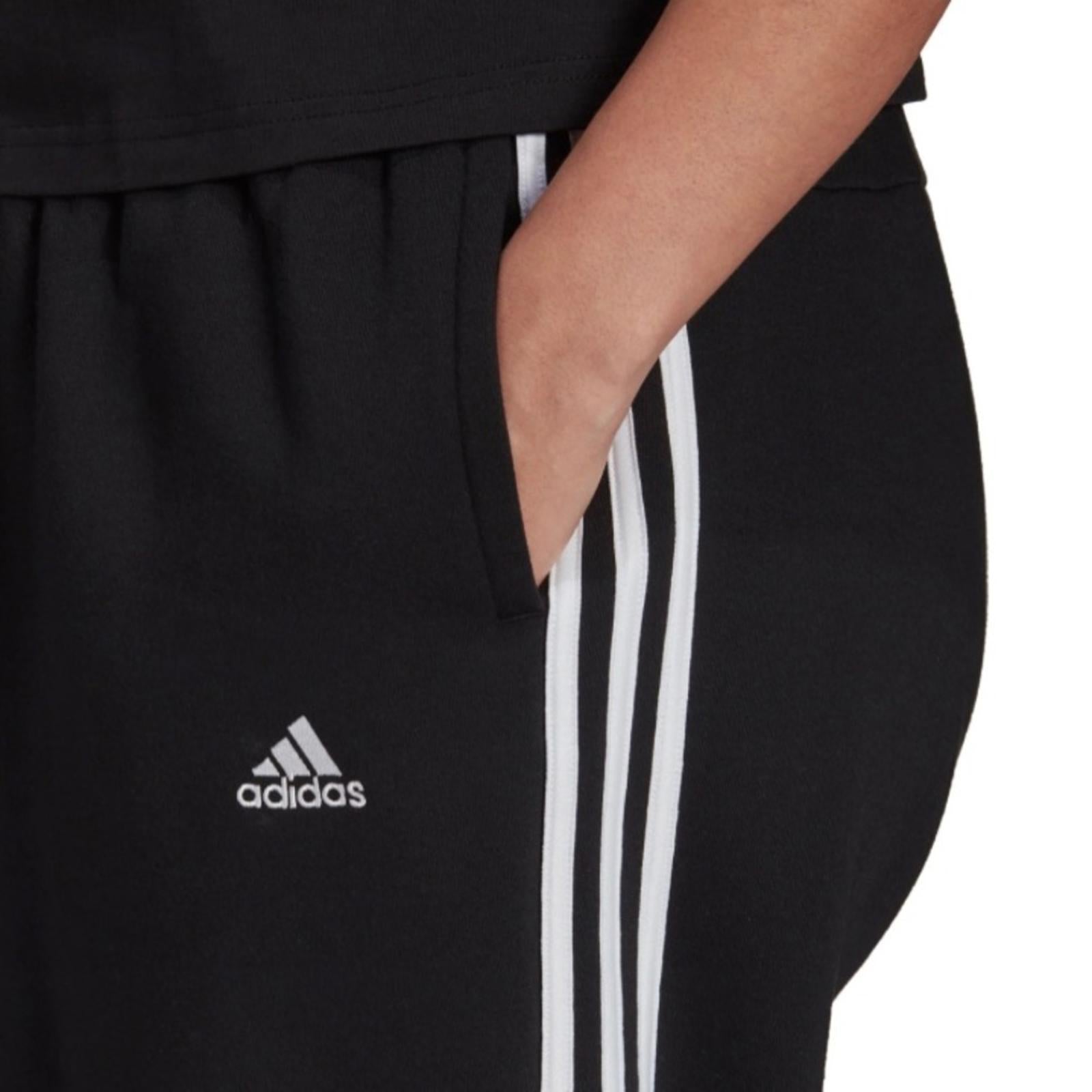 Adidas Essentials 3-Stripes Fleece Jogger Pants in Black, NEW, Size 4X