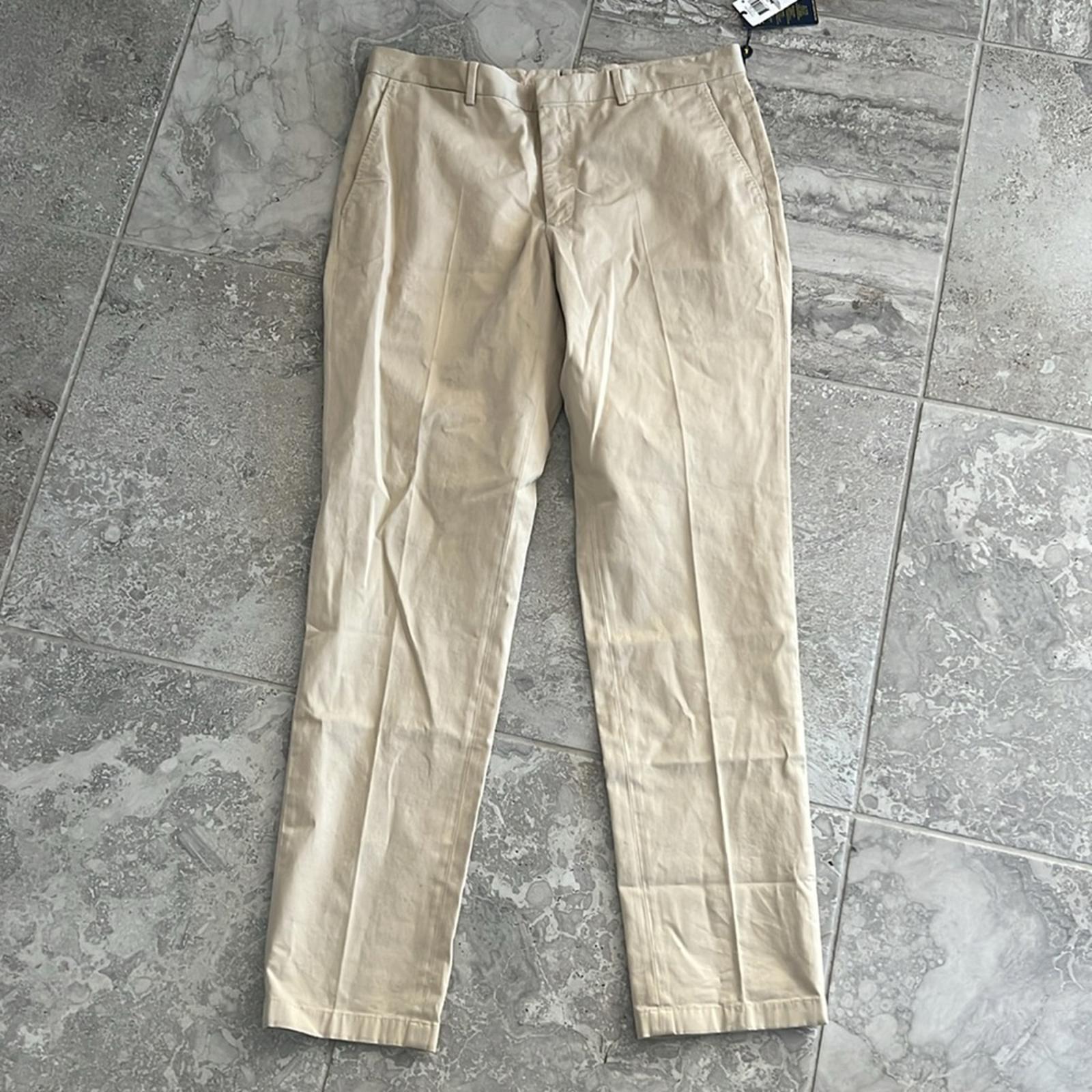 Polo Ralph Lauren Stretch Chino Suit Trousers/ Pants in Tan Size 34x33 NWT $248