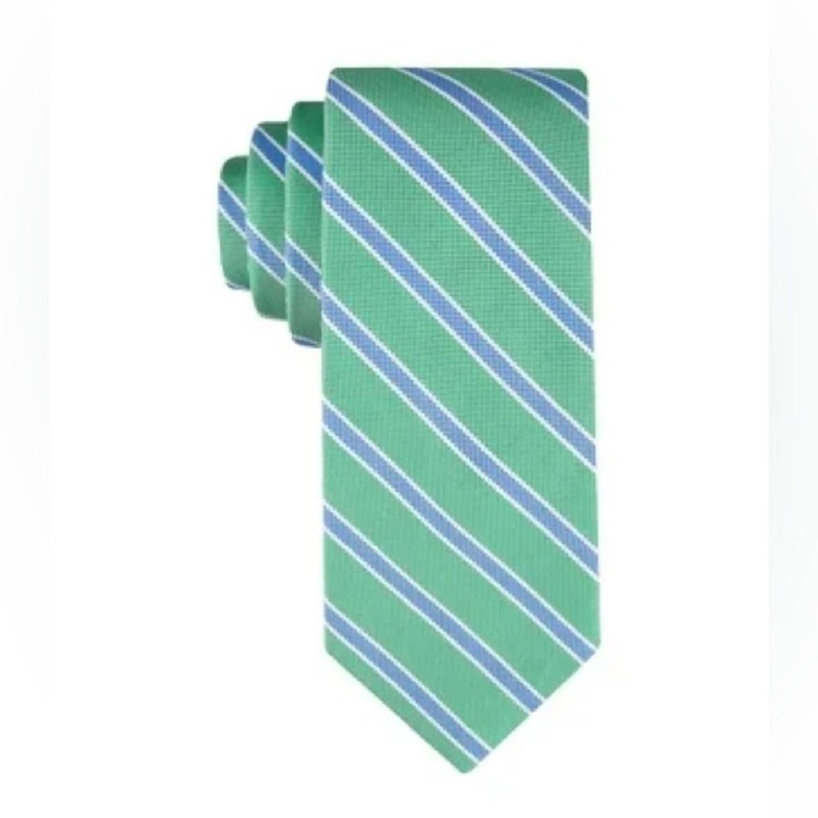 Tommy Hilfiger Oxford Stripe Tie in Green/Blue, One Size, NWT