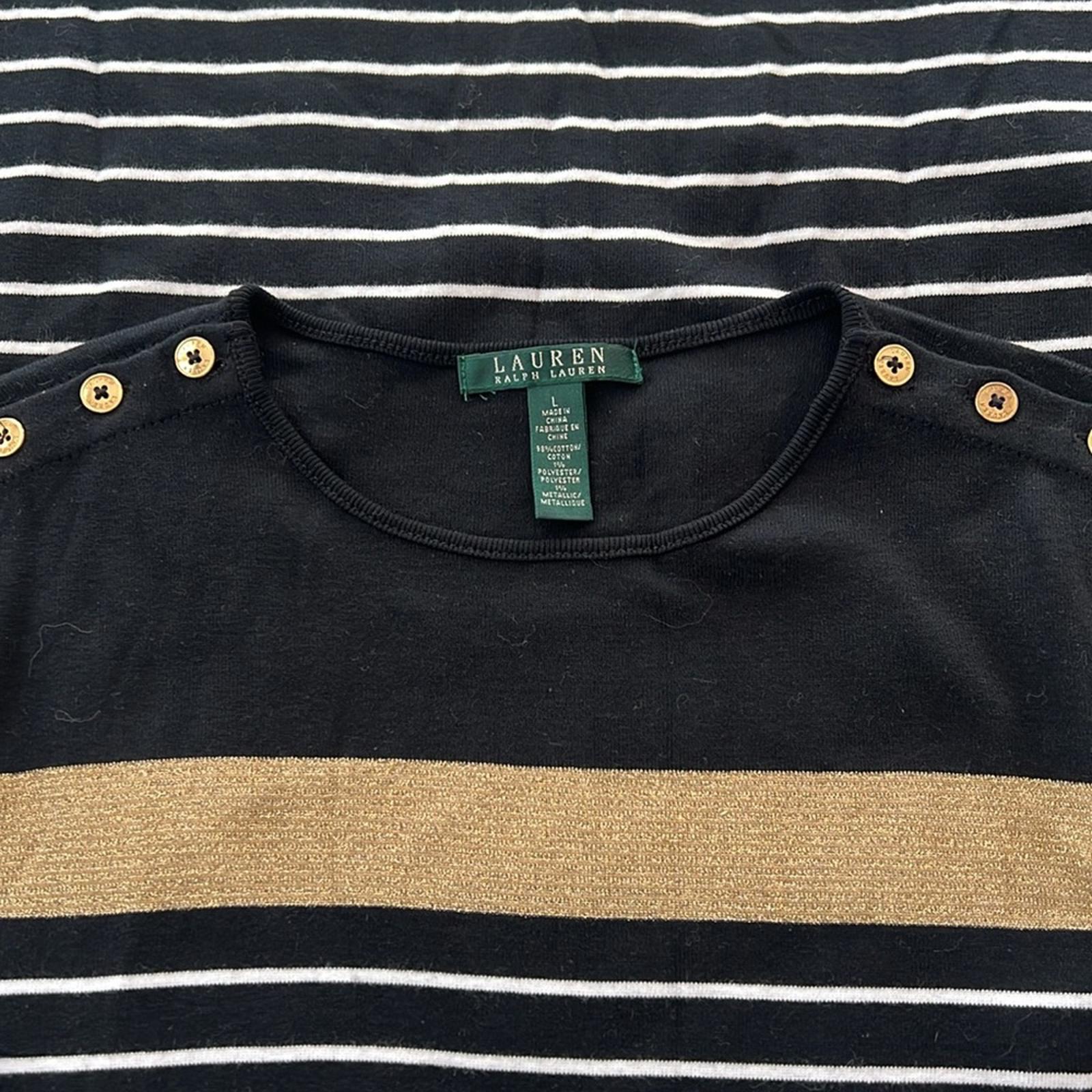 Lauren Ralph Lauren Cotton Striped Dress, Size L Retail $135 EXCELLENT!