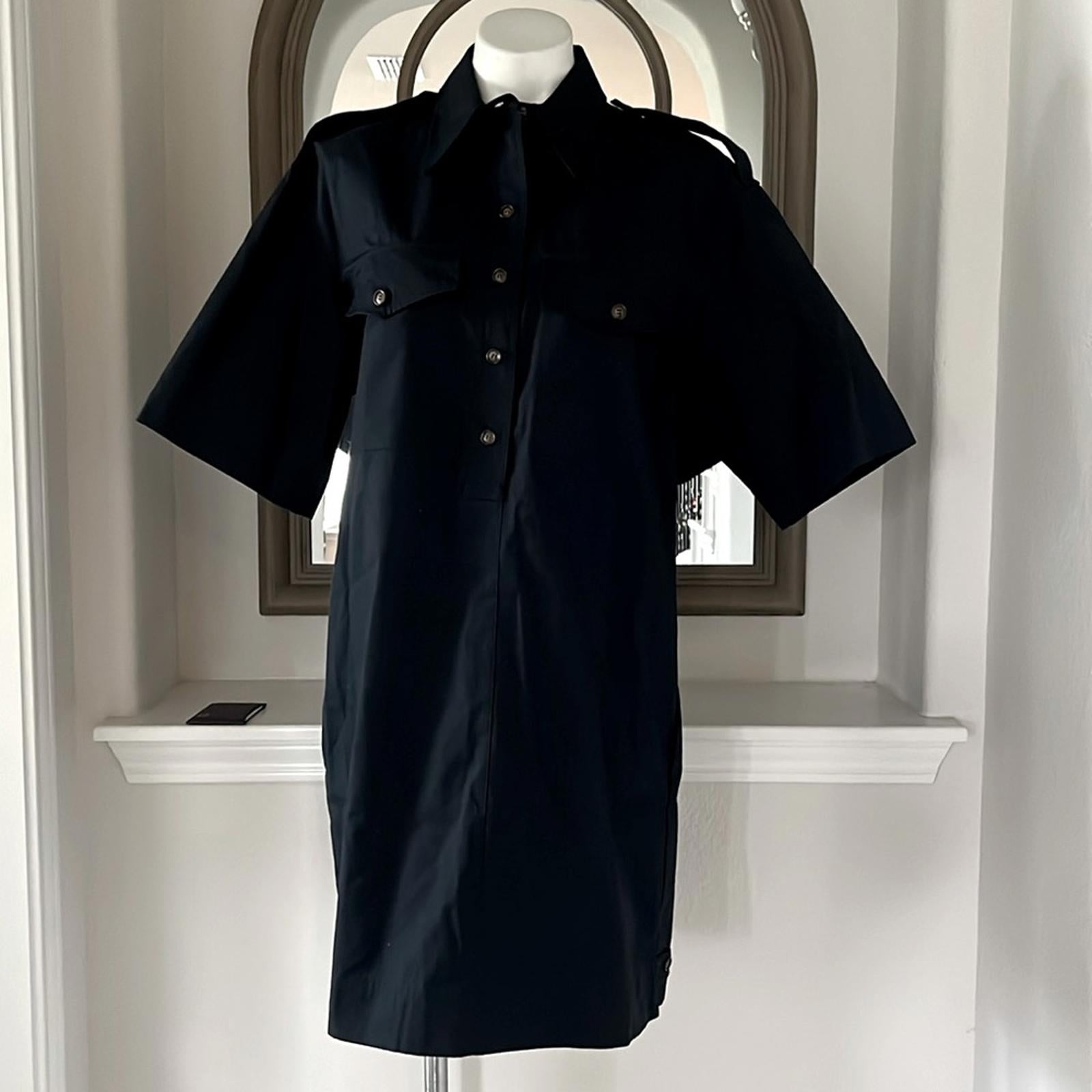 NEW G. Label by GOOP Roxanne Utility Boxy Shirtdress, Navy Size 8 NEW w/o Tag