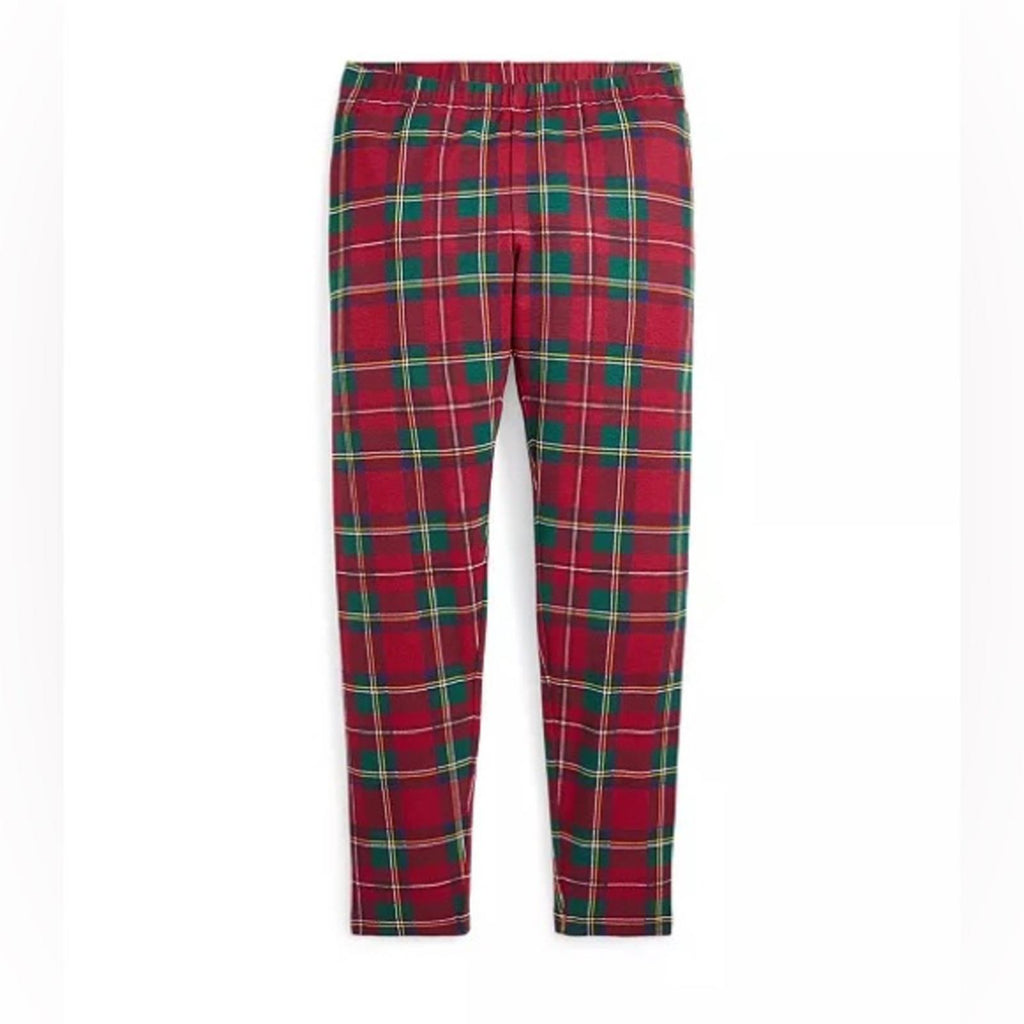 Polo Ralph Lauren Big Girls Plaid Stretch Jersey Legging Pants, Size 6X, NWT