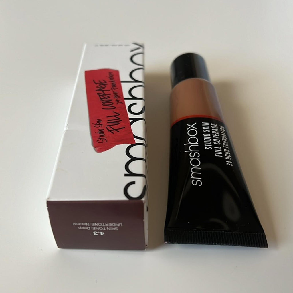 Smashbox Studio  (4.3 Deep Neutral) Skin Full Coverage 24Hr Foundation NEW