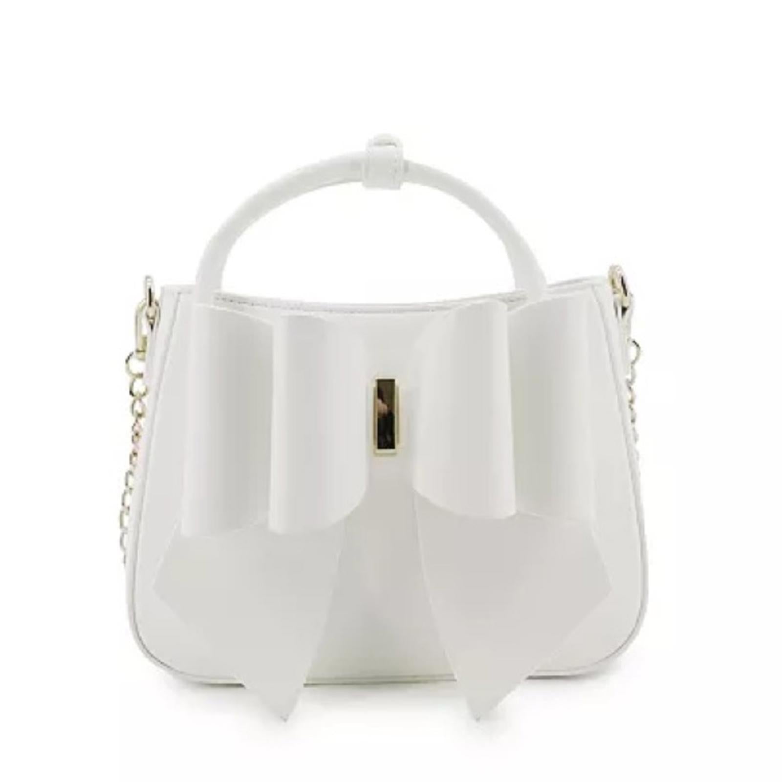 Like Dreams Madeline Bow Small Crossbody Bag in Cream White, NWT