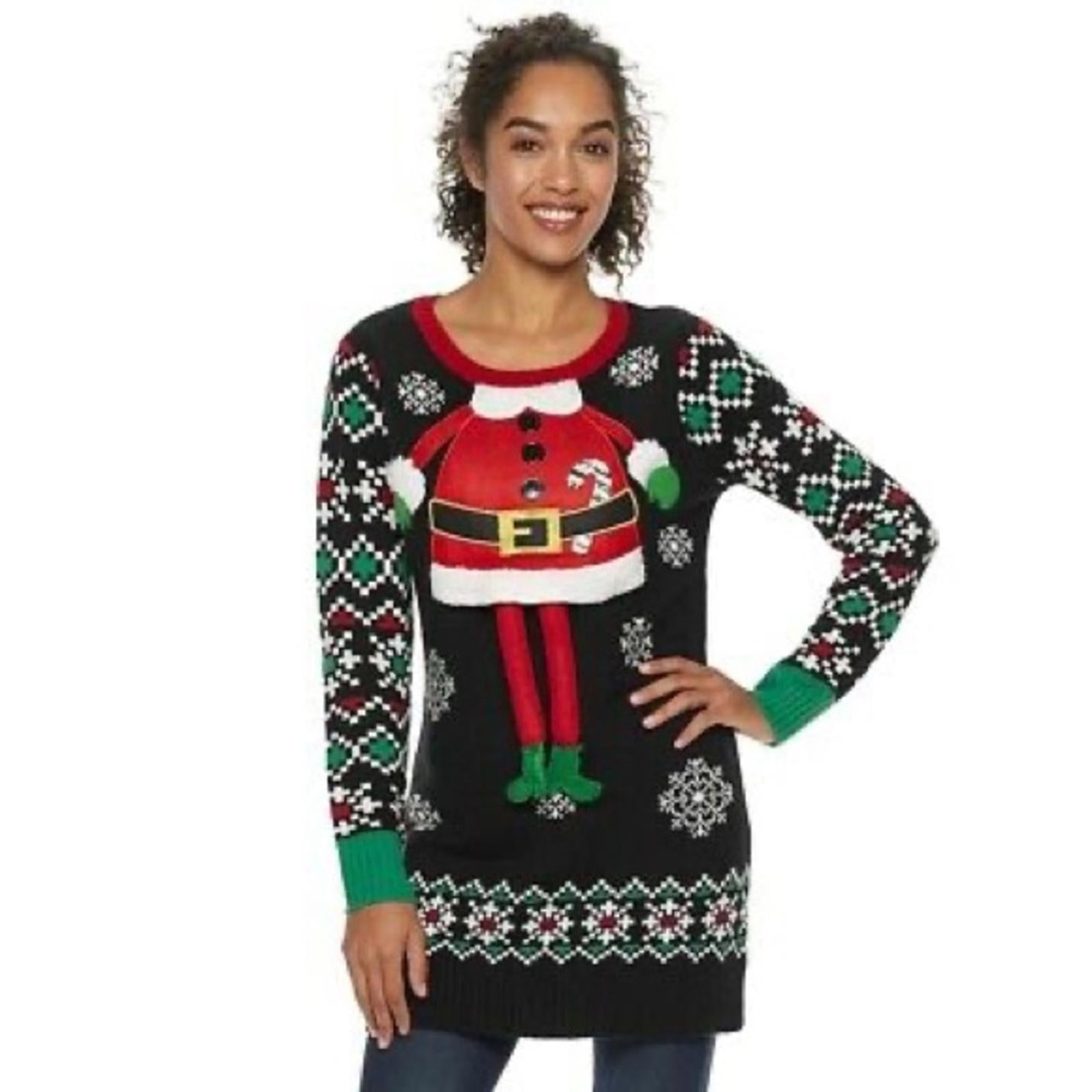 United States Sweaters Crewneck Holiday Sweater in Black/Red, Size L EXCELLENT