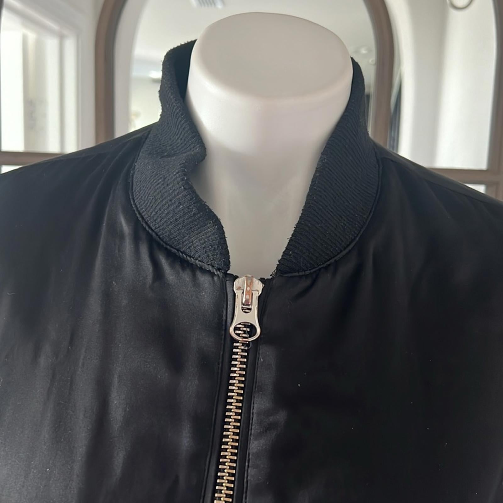 Maje Bart Bomber Jacket in Black, Size EU 40 (US M), Preloved
