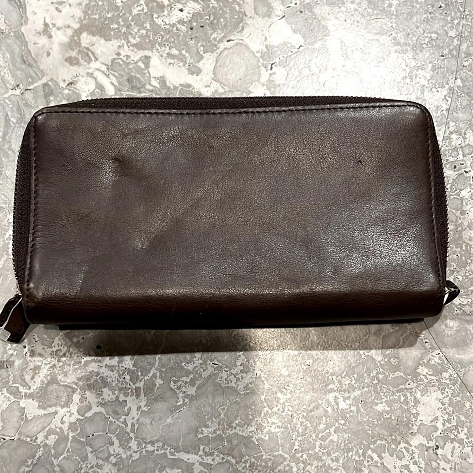 HOBO Double Zip-Around Wallet in Brown