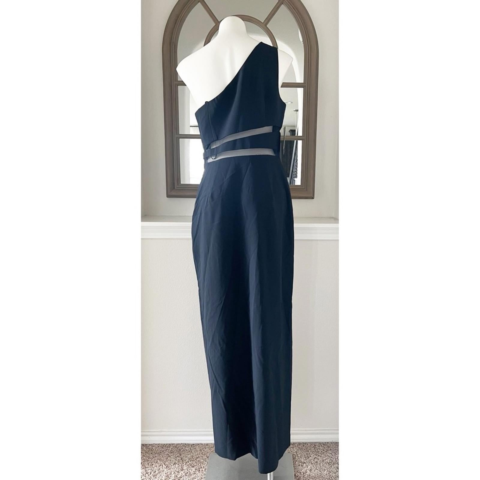 Liv Foster One Shoulder Cutout Gown, Twilight/Navy Maxi Size 12 New w/Tag $350