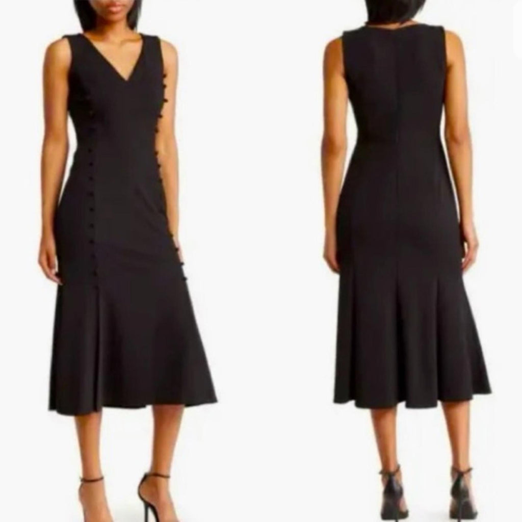 NEW Calvin Klein Scuba Sheath Midi Dress in Navy Size 16 New w/Tag