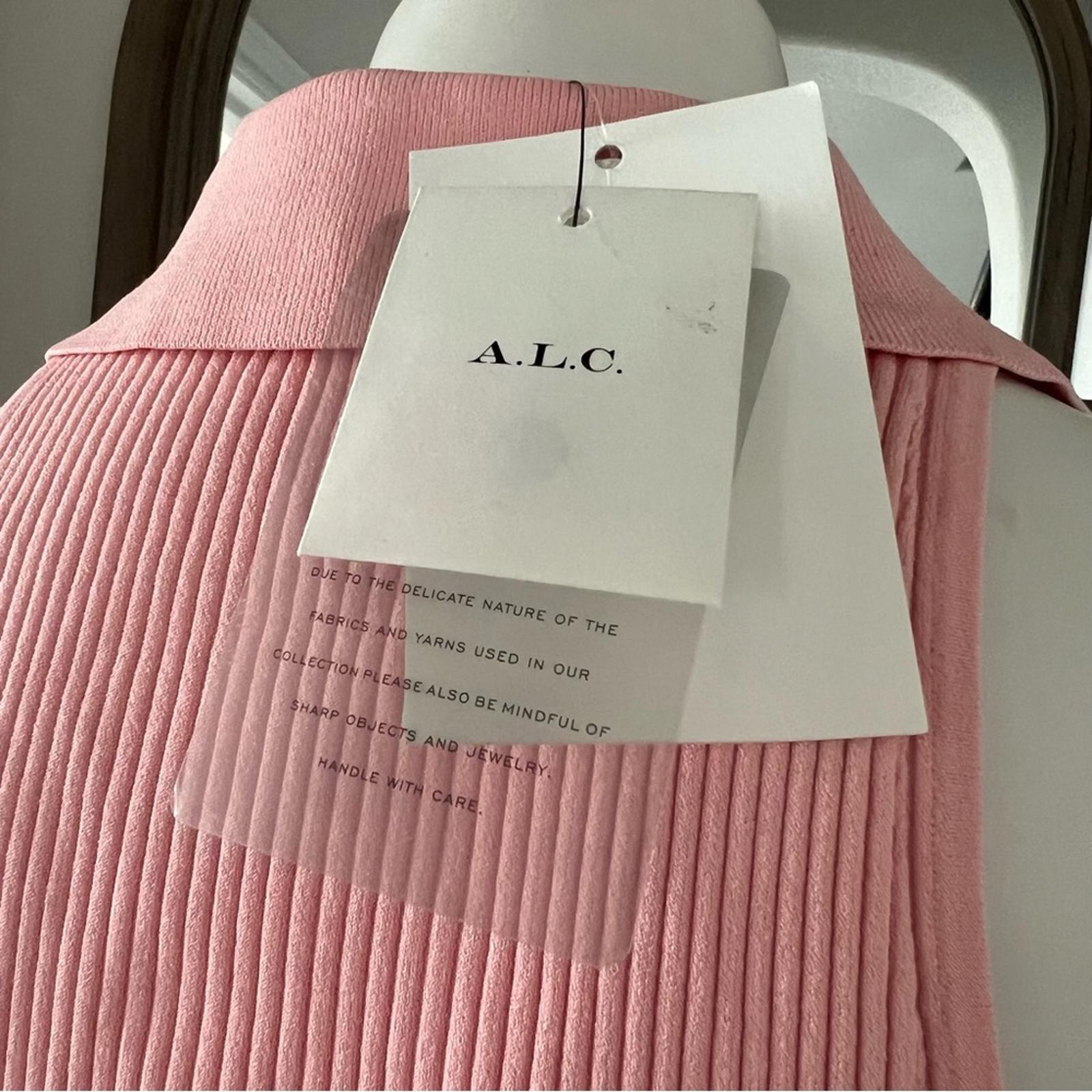 A.L.C. Asher Ribbed Top in Pink Sand, Size L New w/Tag Retail $295