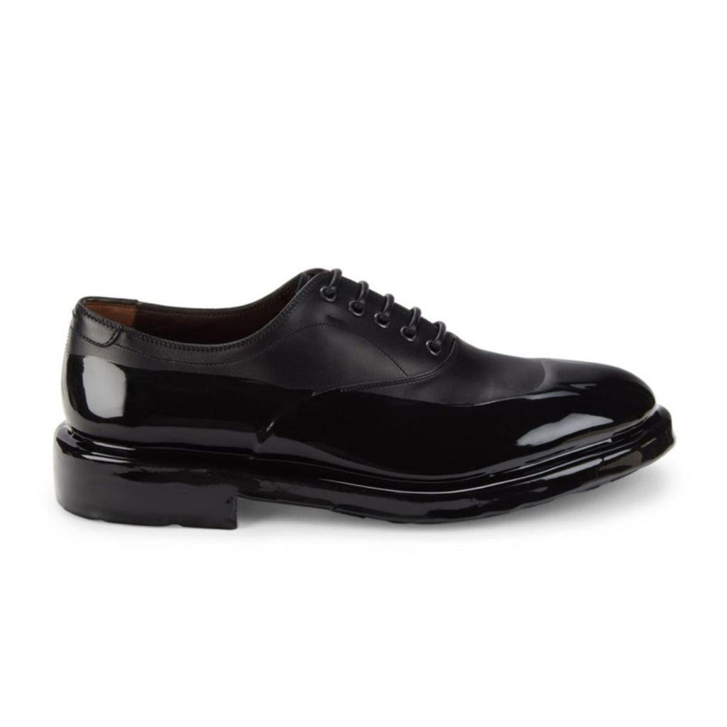 Salvatore Ferragamo Dipped Leather Oxford Shoes Size 9 EEE NEW in Box + DustBag