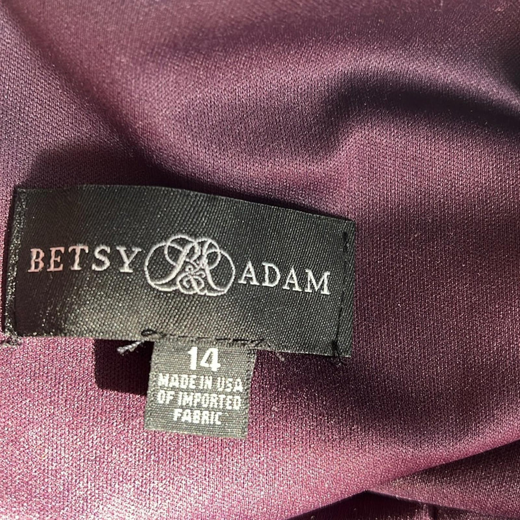 Betsy & Adam Midi Cowl Neck Drape Back Scuba Crepe Dress Size 14 NEW w/Tag