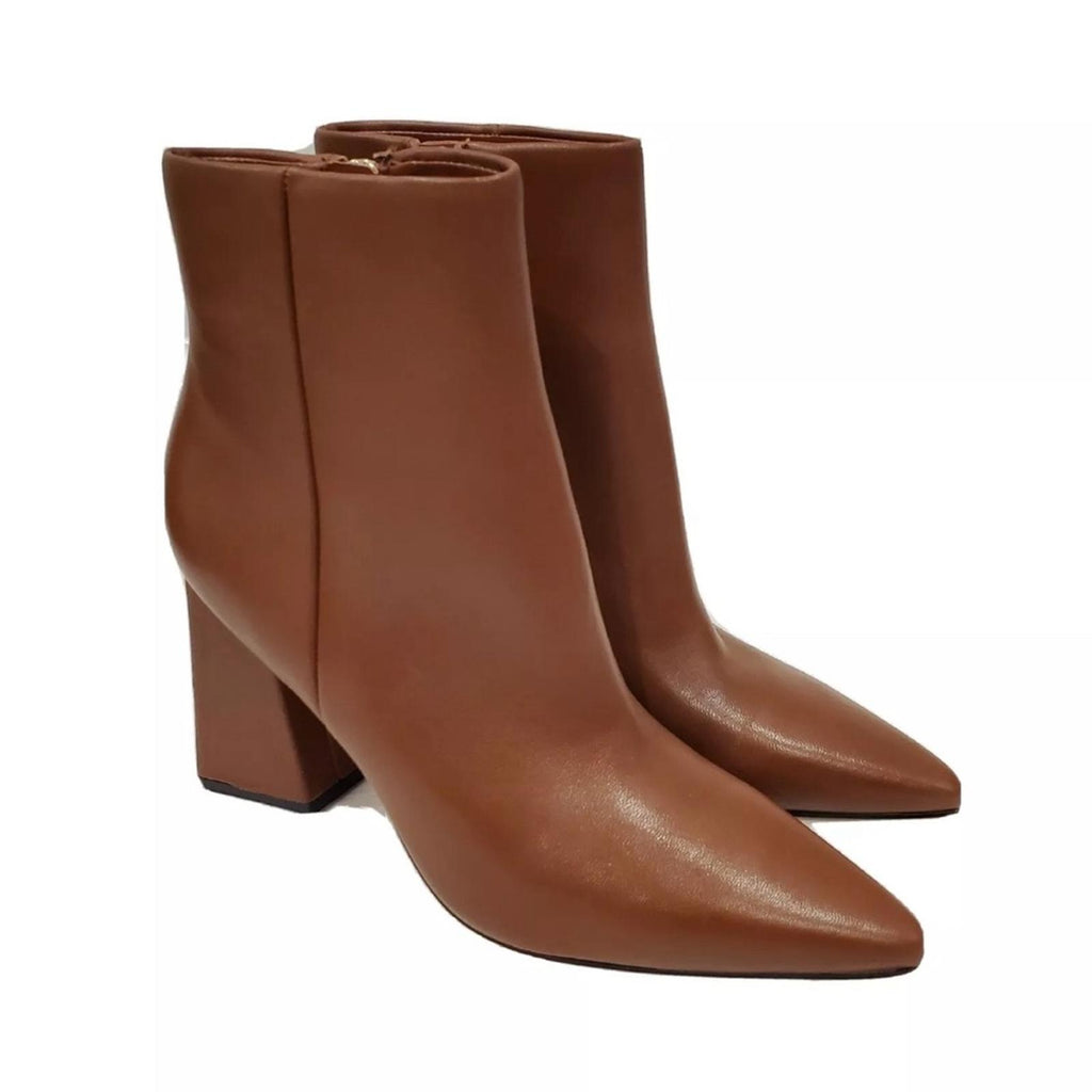 Marc Fisher Kulika Leather Pointed Toe Boots, Med Natural, Size 10 New w/o Box