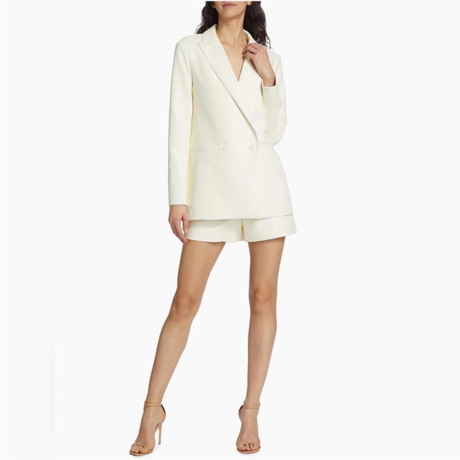 Alice+Olivia Warm One-Button Faux Leather Blazer, Size 4 New w/Tag $495 SOLD OUT
