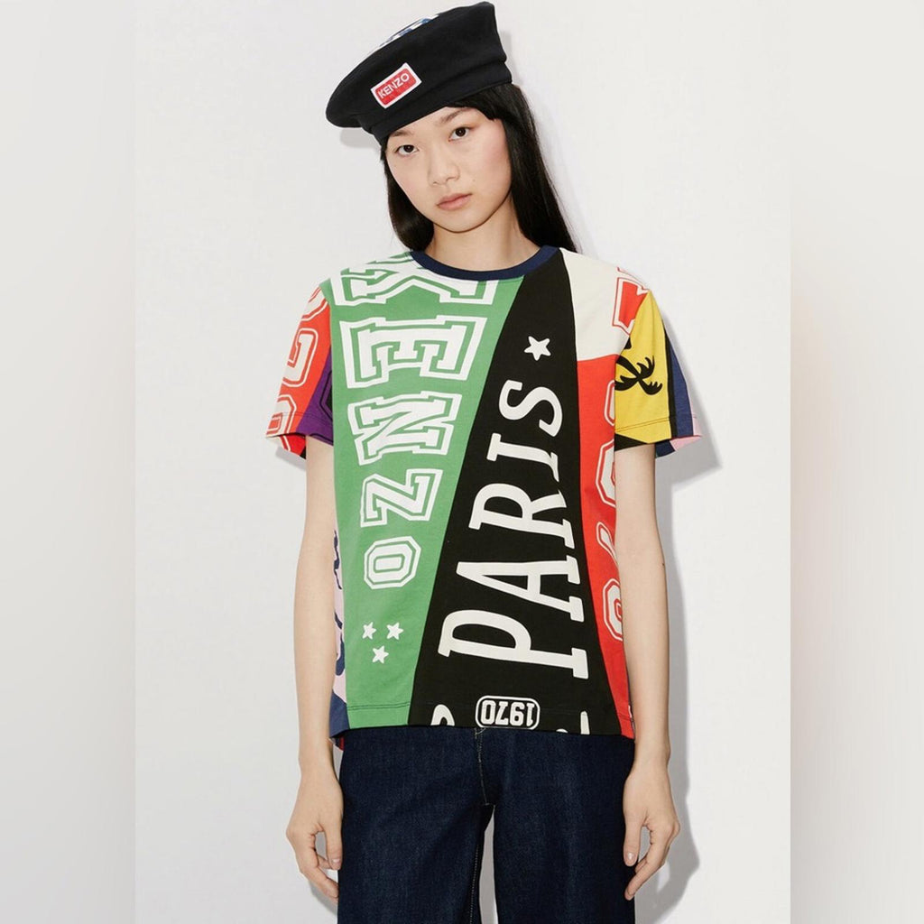 KENZO Flag Print Oversize Cotton T-Shirt, Size S New w/Tag