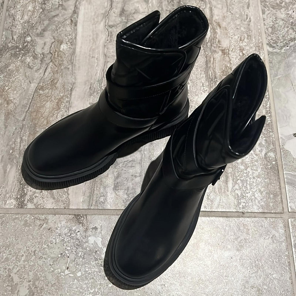 Kurt Geiger London Kingston Quilted Moto Boots, Black, Size EU 36.5 New w/o Box