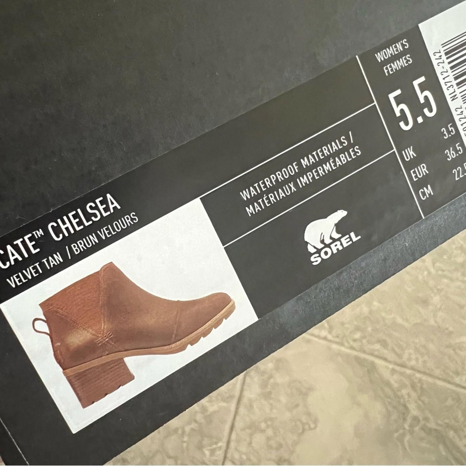 NEW Sorel Cate Lug Sole Chelsea Boots in Brown , Size EU 36.5 New in Box