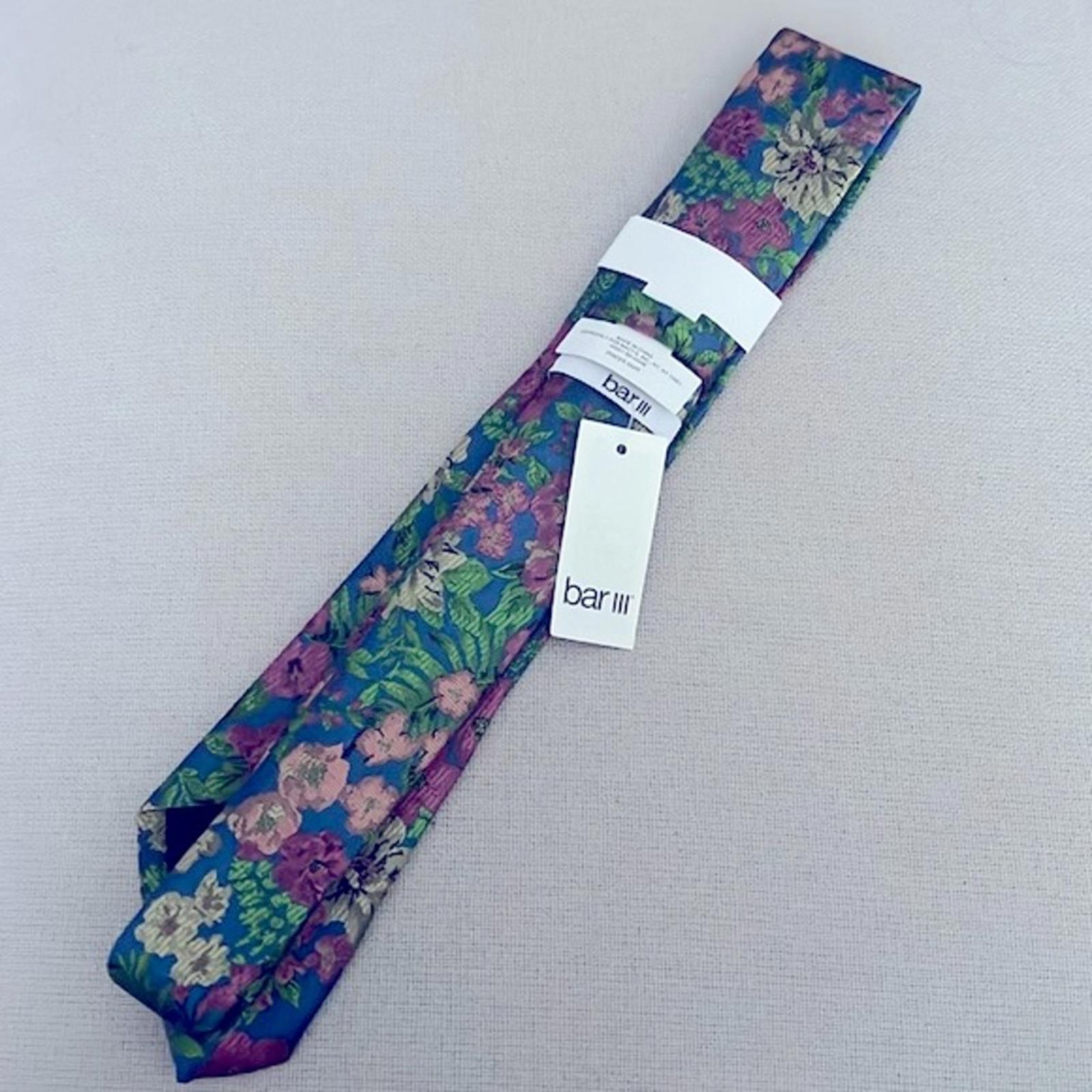 Bar III Men's Botanical Blue Neck Tie Style 13C22-2044 New w/Tag