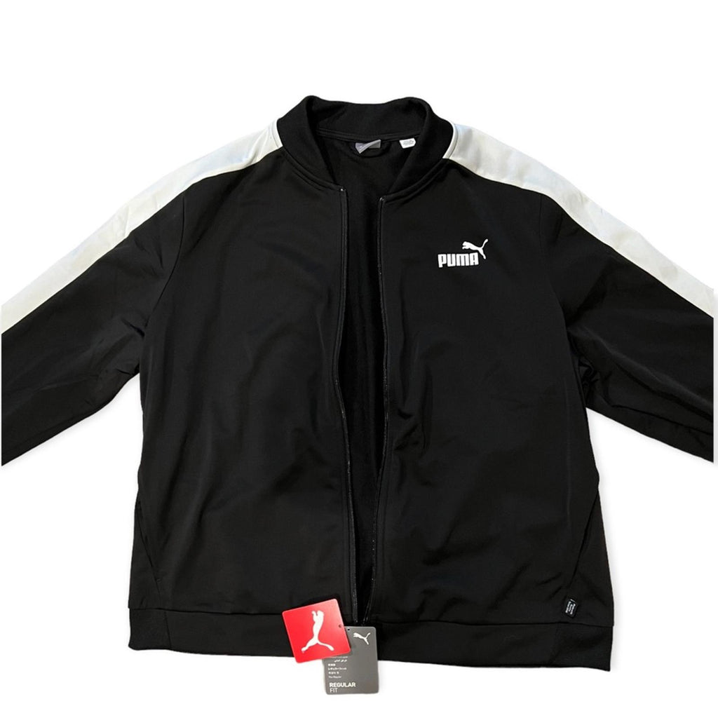 Puma Tracksuit 2-Piece Jacket & Jogger Pants in Black & White Size XL NWT