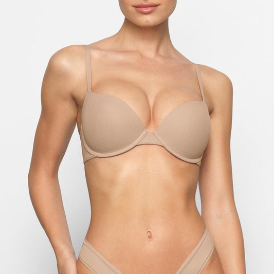 New SKIMS Clay Push-Up Fits Everbody Bra, Style BR-TPU-0022 Size 34DDD New w/Tag