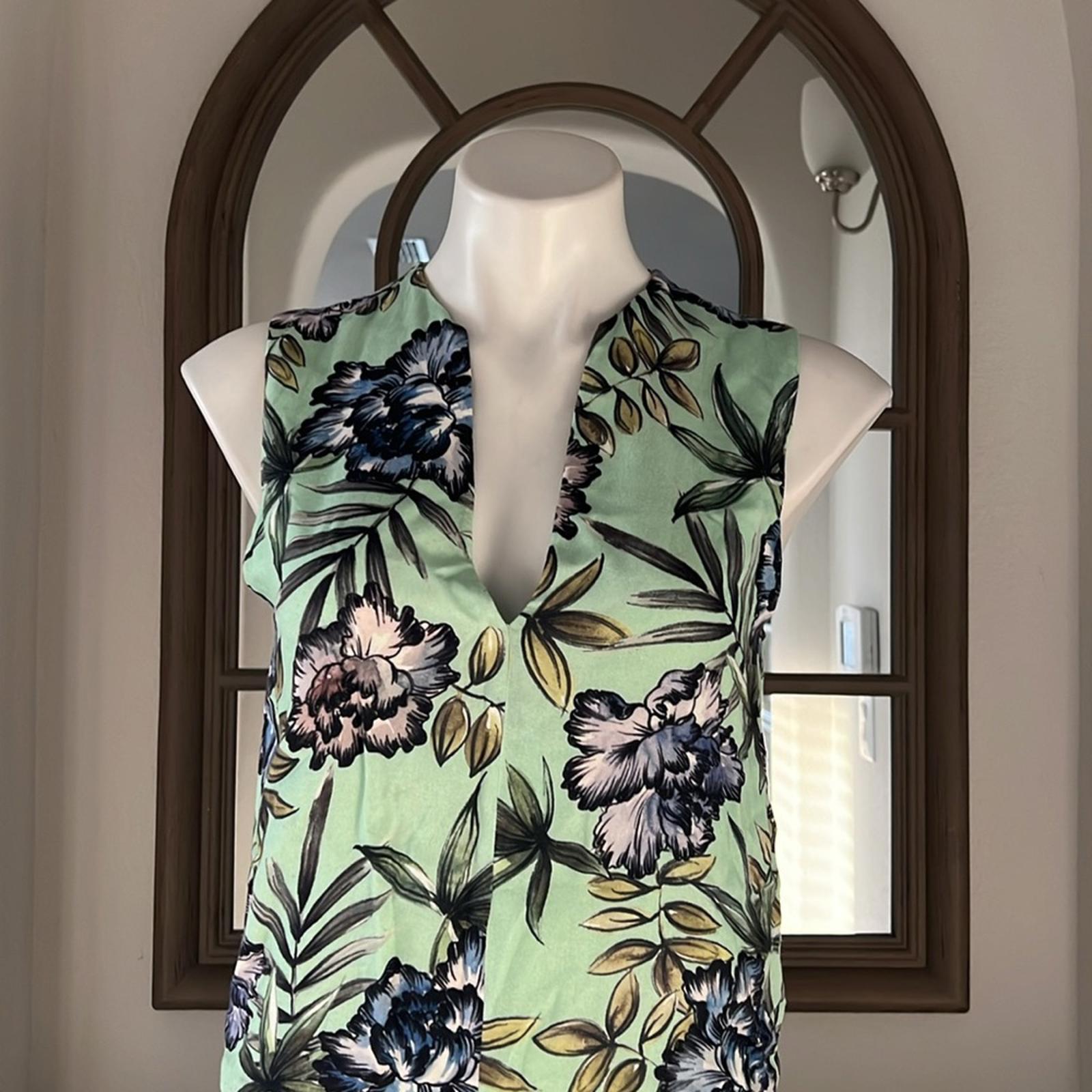 Alice+Olivia Brook Oasis Floral-Mint Dress, Multi Colors, Size 2 EXCELLENT! $298