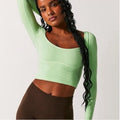 NEW Free People Meg Rib Long Sleeve Cropped Top
Light Green Size XS/S New w/oTag