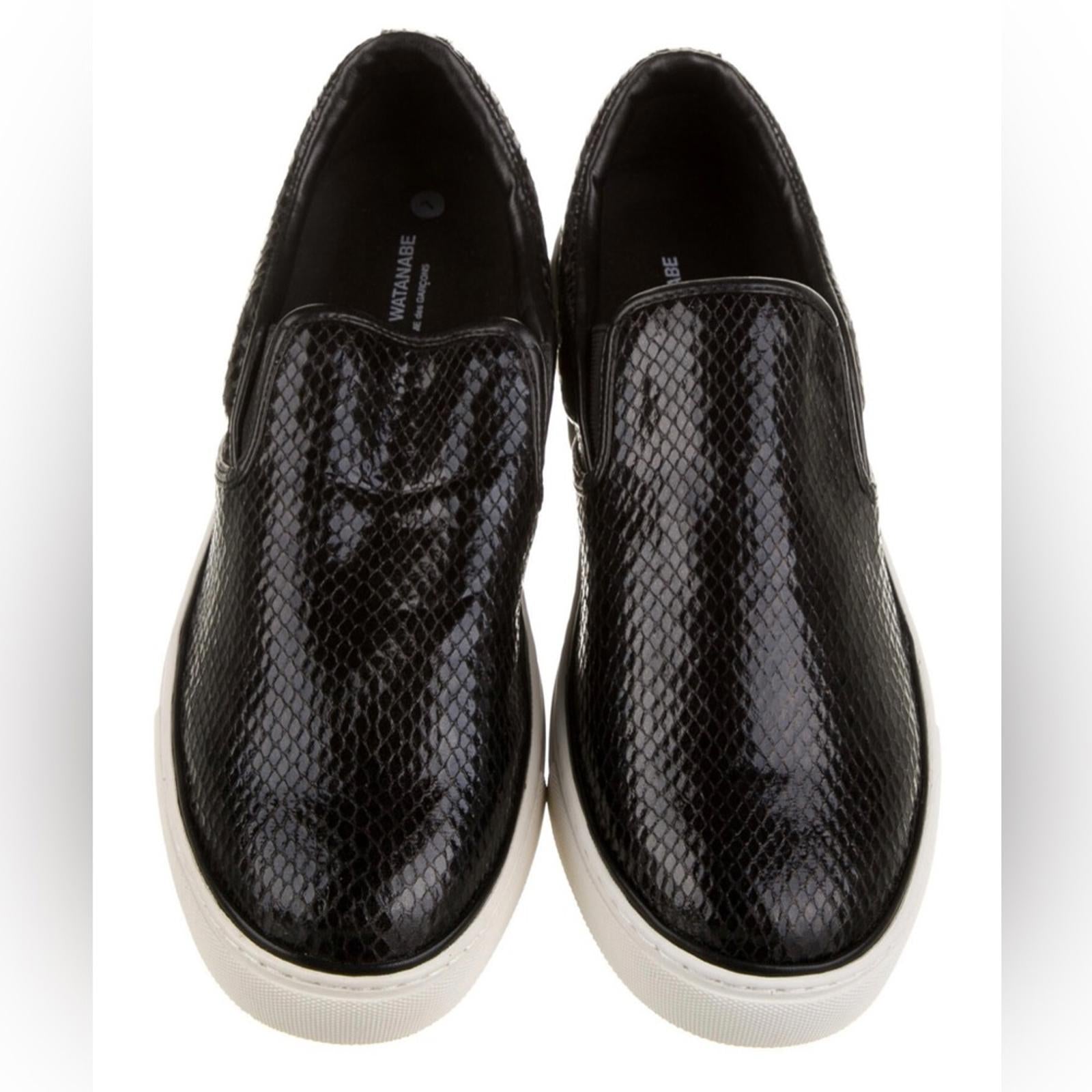 Comme des Garçon Embossed Sneakers Slip-On Shoes, Black/White Size 11 New in Box