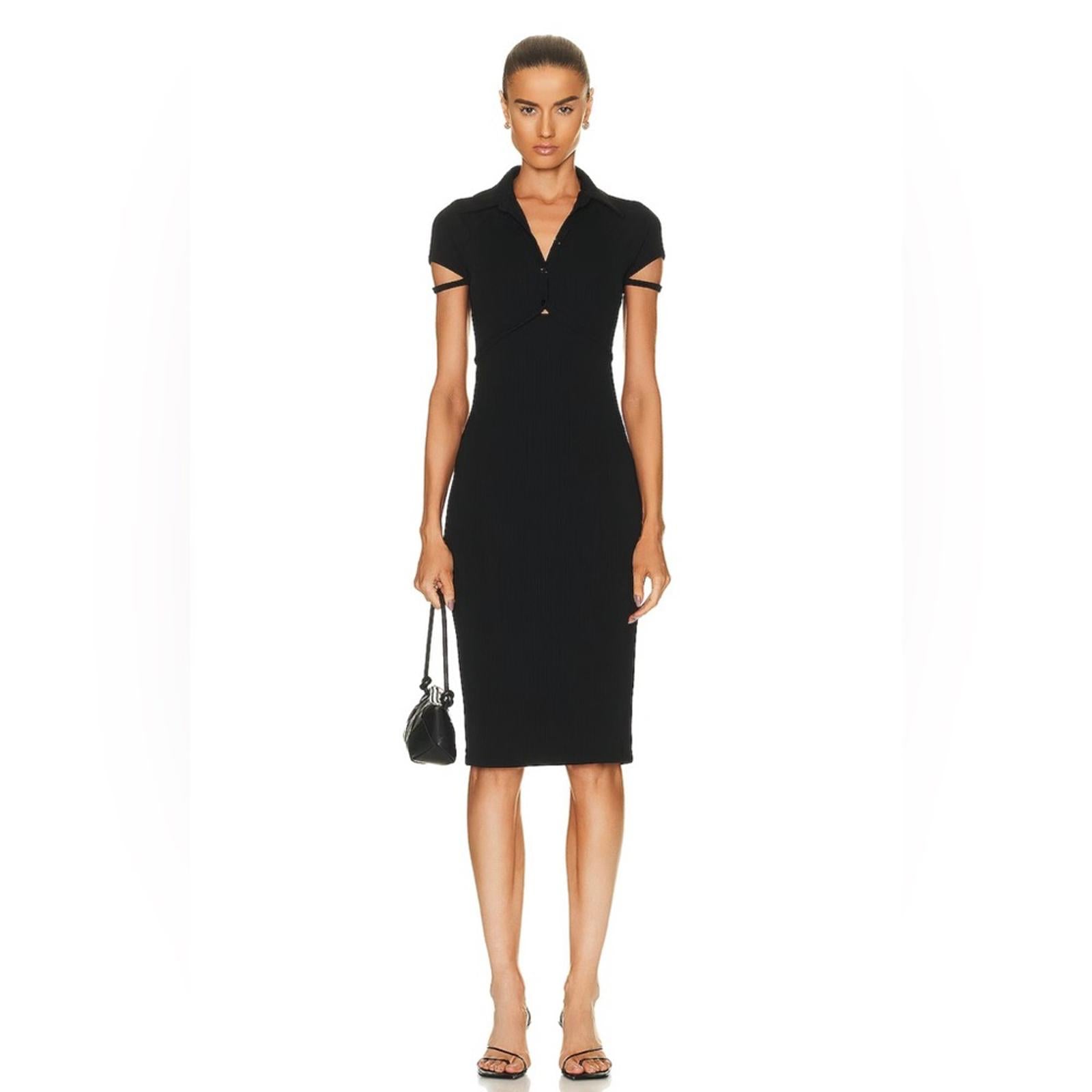 Helmut Lang x Revolve Back-Cut Out Cardigan Dress in Black, NWT, Size S