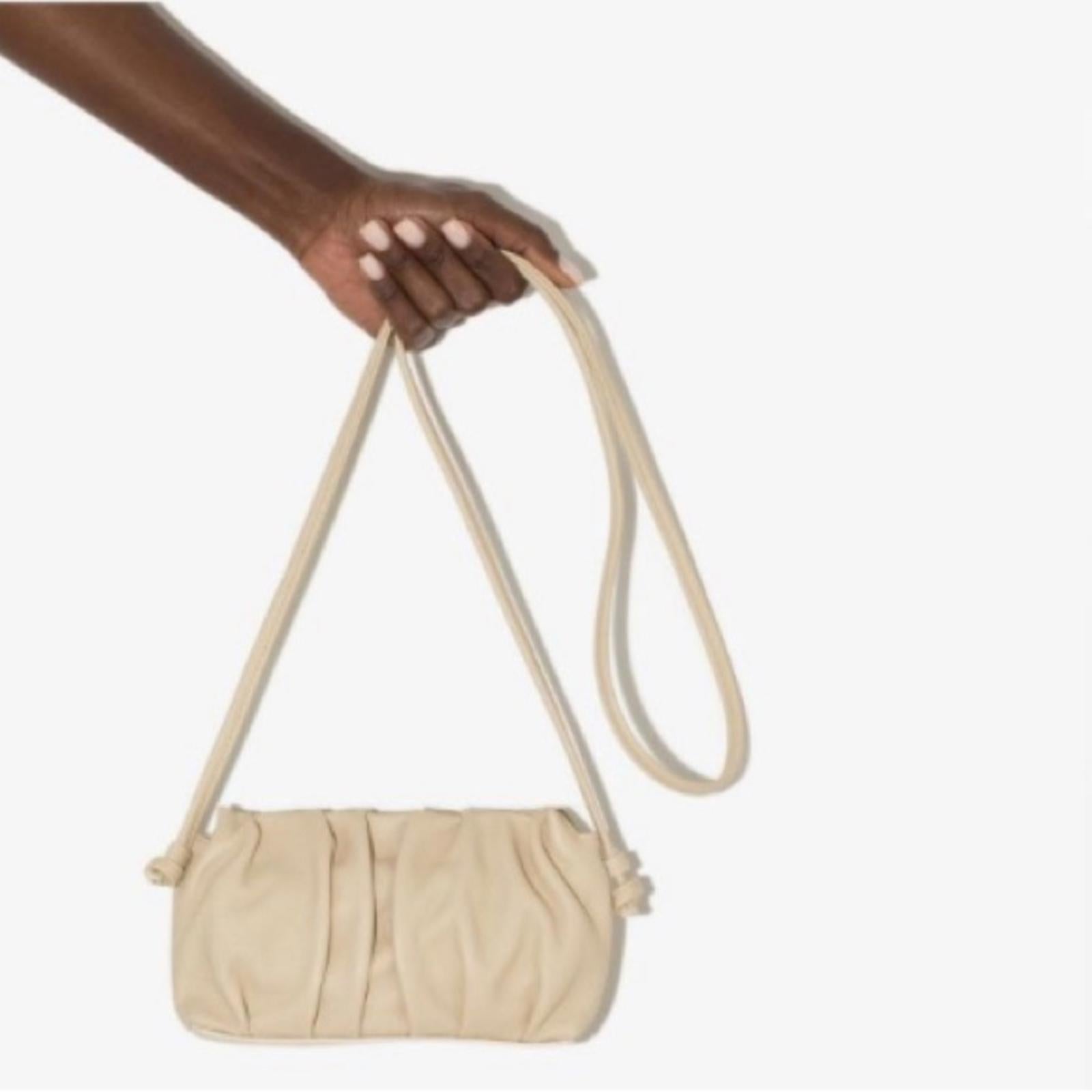 NWT Elleme Mini Vague Pleated Leather Crossbody, New w/Tag, $480 Made in Italy