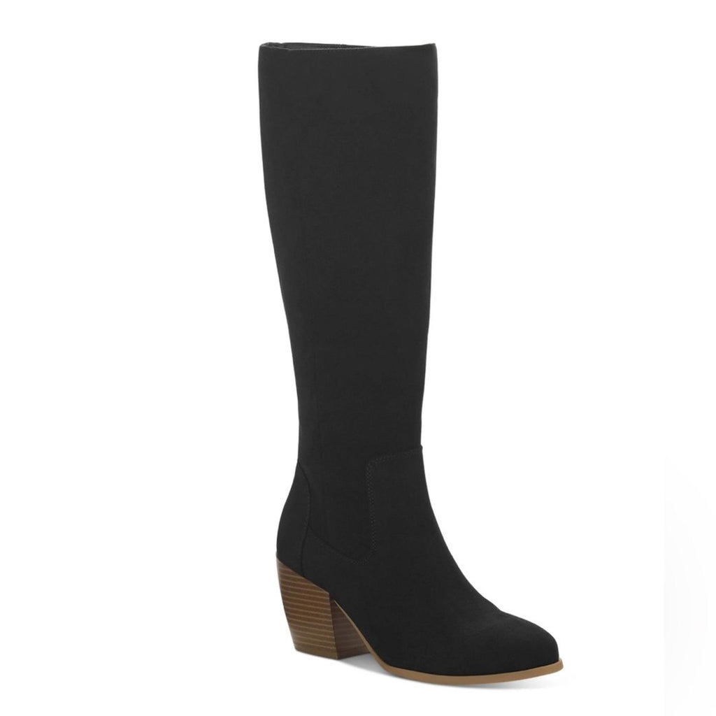 Style & Co. Warrda Faux Suede Zip-Up Mid-Calf Boots Cushioned Goring Size 10 NEW