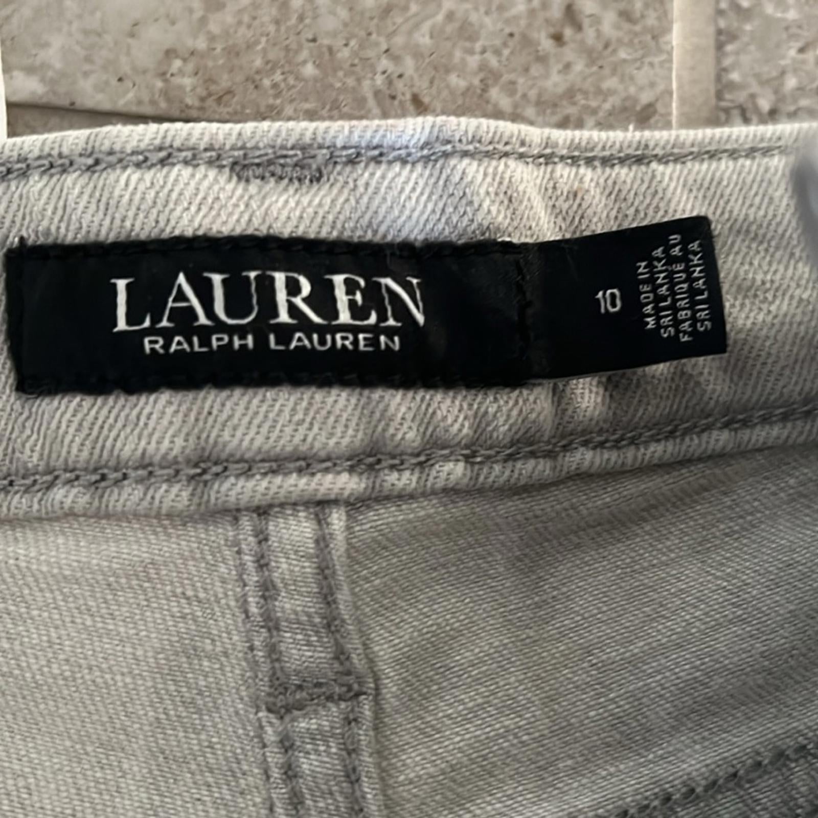 Lauren Ralph Lauren High Rise Skinny Ankle Jeans, Grey, Size 10 New w/Tag $99.5
