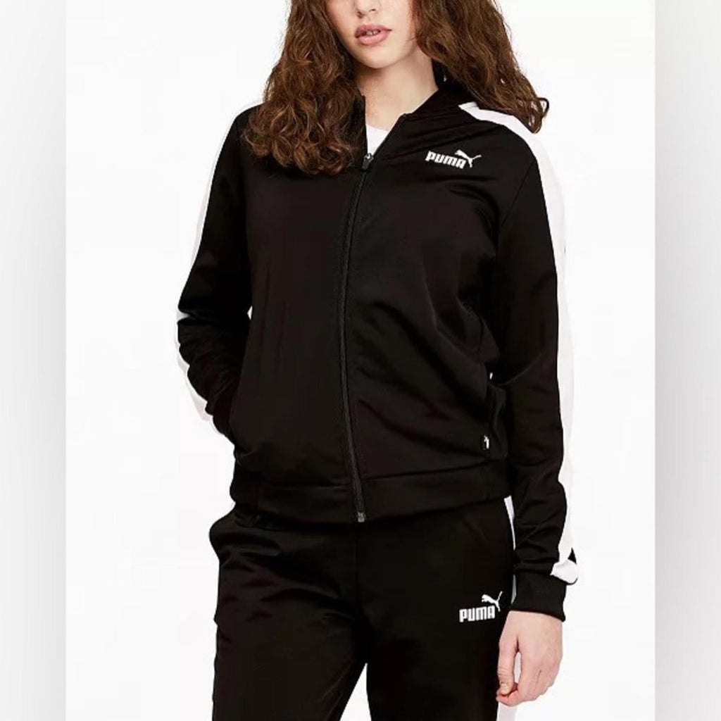 Puma Tracksuit 2-Piece Jacket & Jogger Pants in Black & White Size XL NWT