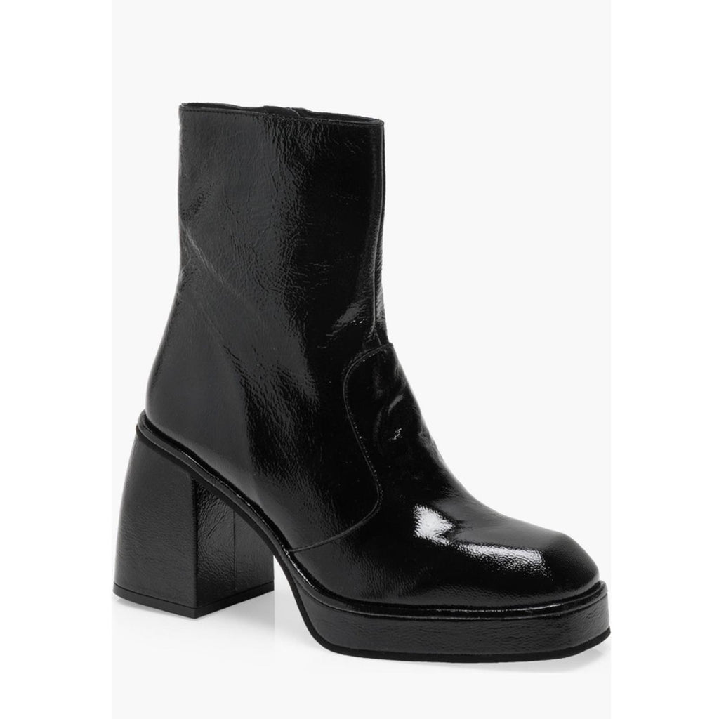 Free People Ruby Platform Bootie in Black Patent, Size EU39 | US9 New in Box