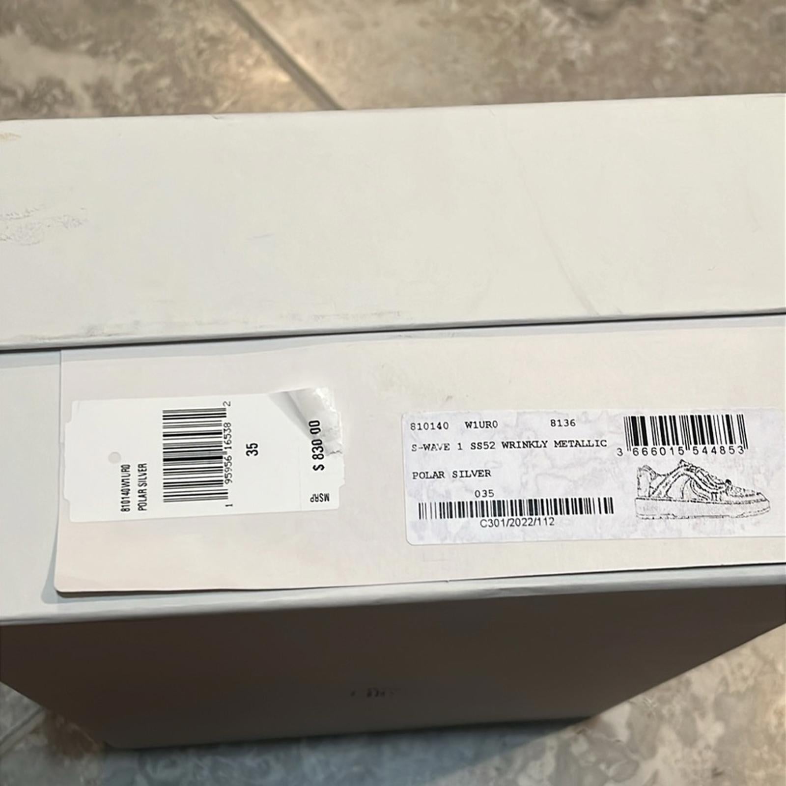 Stella McCartney S-Wave Lace Up Sneakers, Metallic Size 35 NEW w/Dust Bag $830